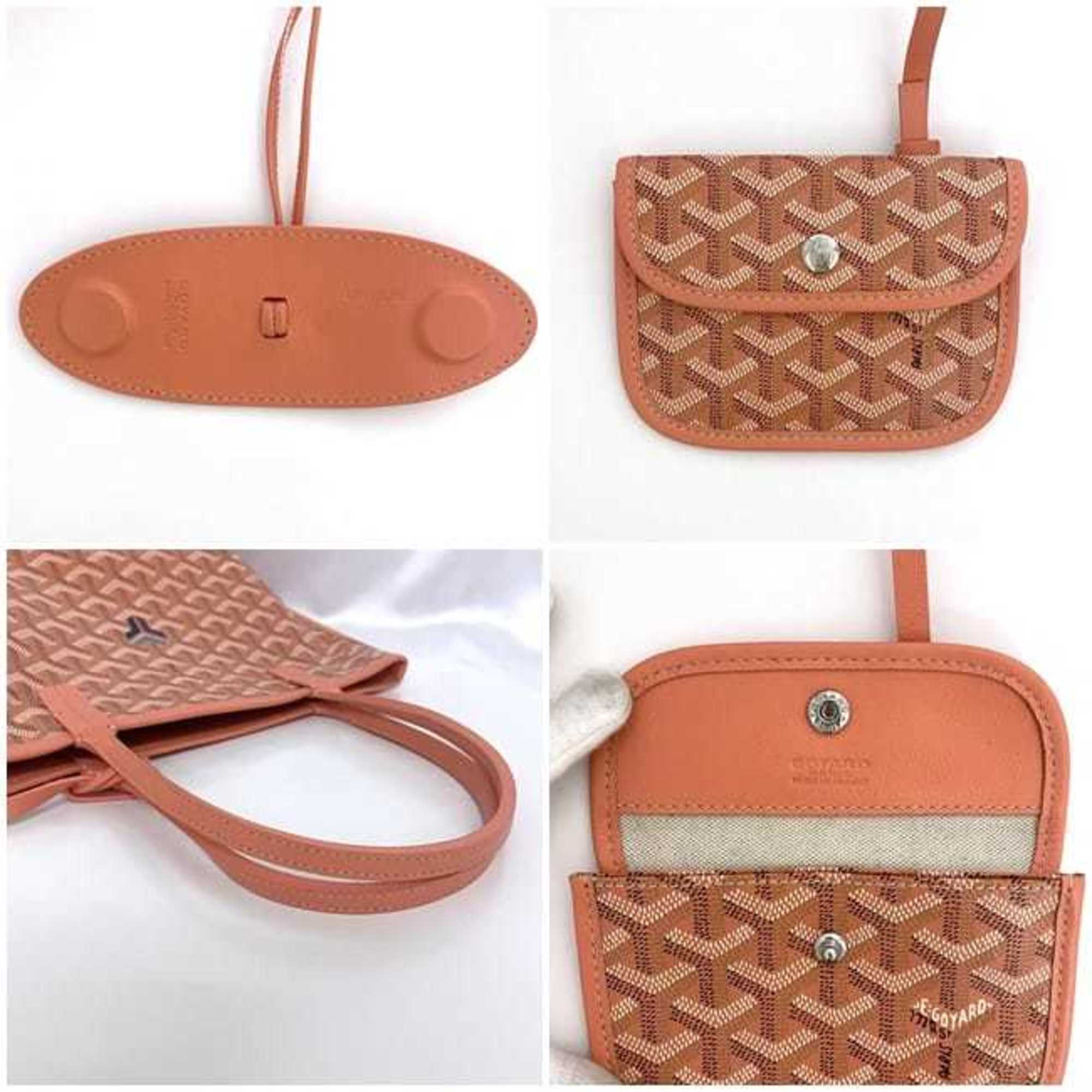 Goyard Salmon Pink Canvas Leather Tote Bag (Pre-Owned)