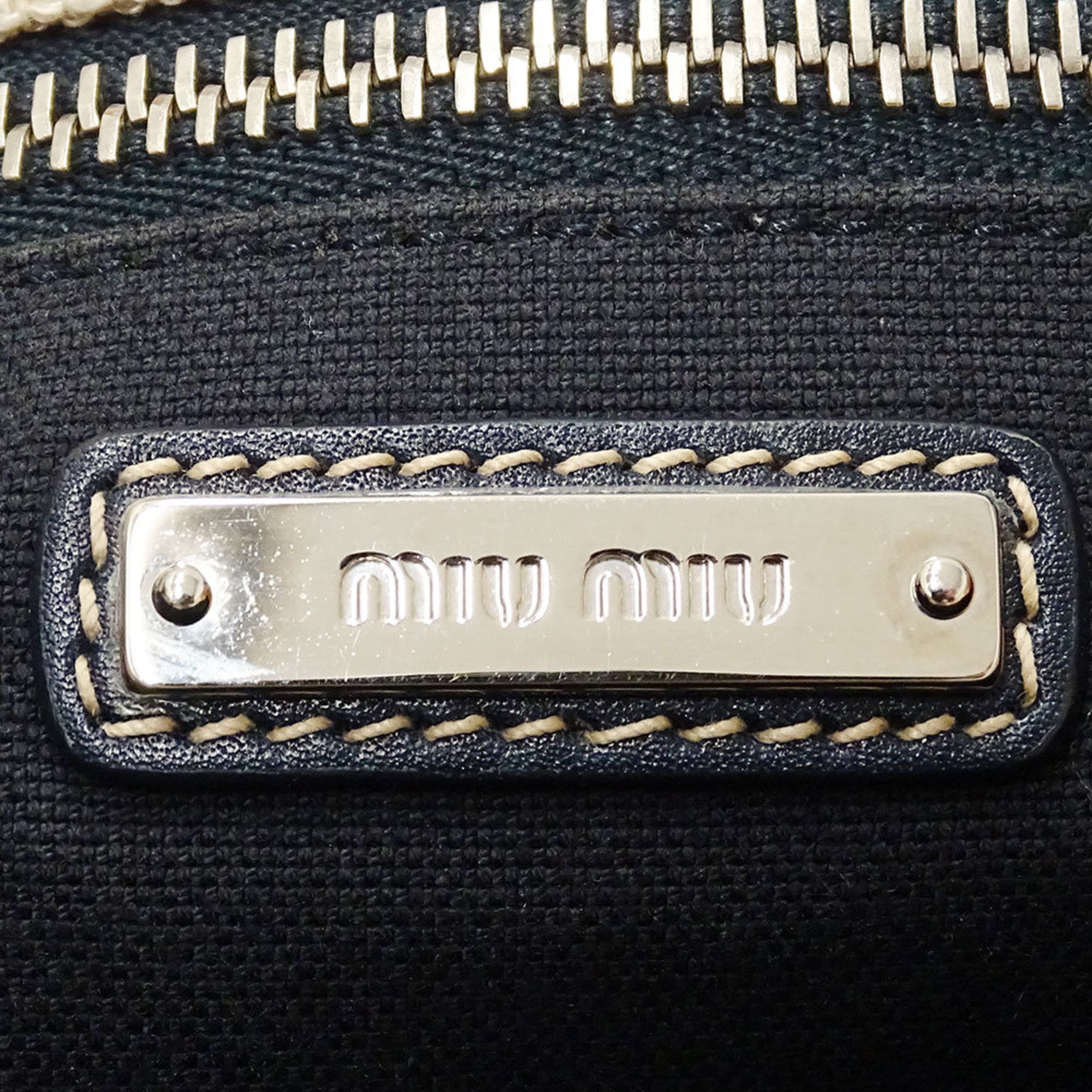 Miu Miu Multi-Color Orange Canvas Tote Bag (Pre-Owned)