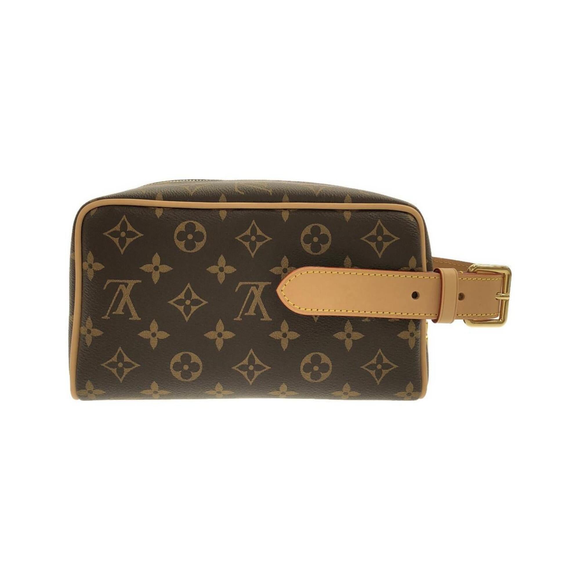 Louis Vuitton Brown Coated Canvas Handbag Pouch (Pre-Owned)