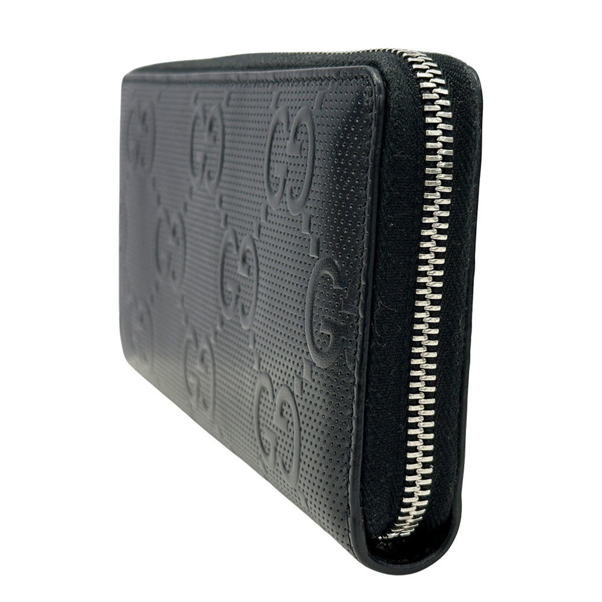 Gucci Black Leather Long Wallet (Bi-Fold) (Pre-Owned)