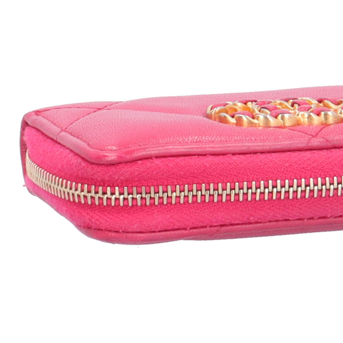 Chanel Pink Leather Coin Purse/Coin Case (Pre-Owned)