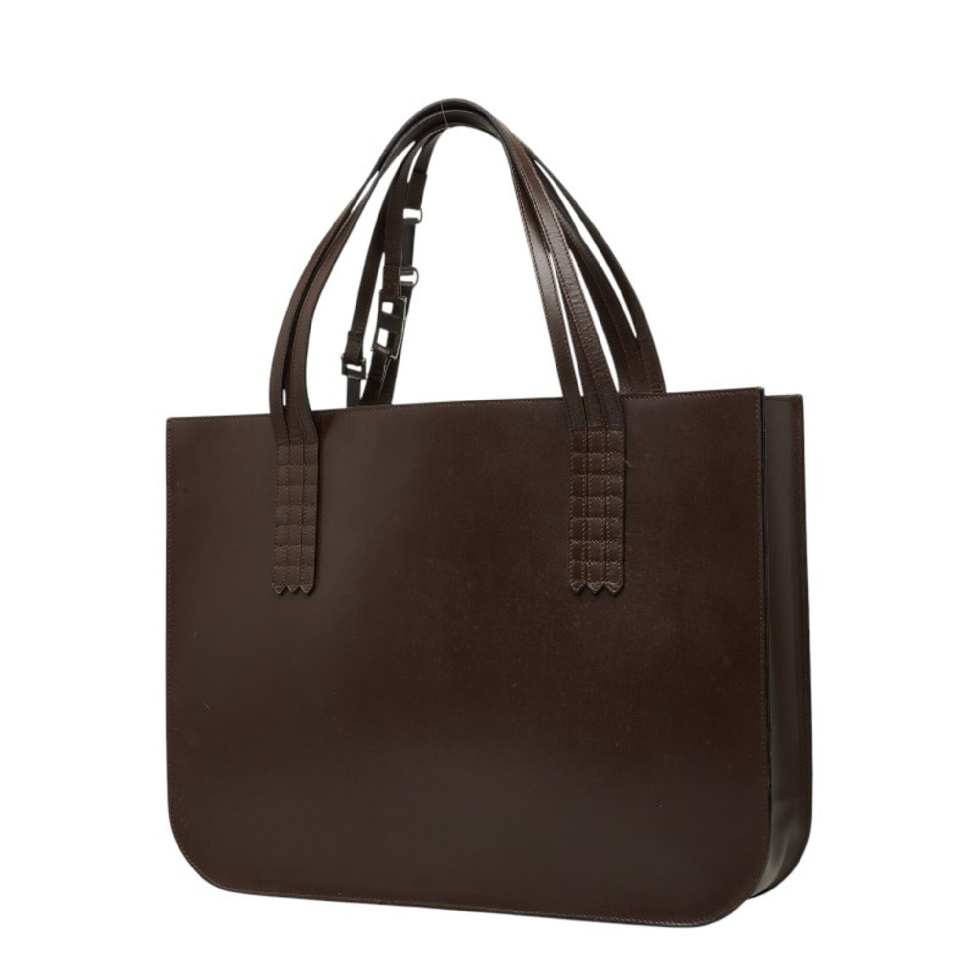 Chanel Brown Leather Pouch Tote Bag (Pre-Owned)
