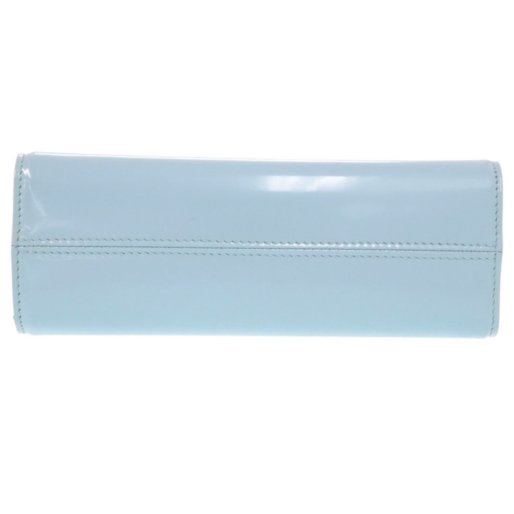 Salvatore Ferragamo Light Blue Patent Leather Handbag Shoulder Bag (Pre-Owned)