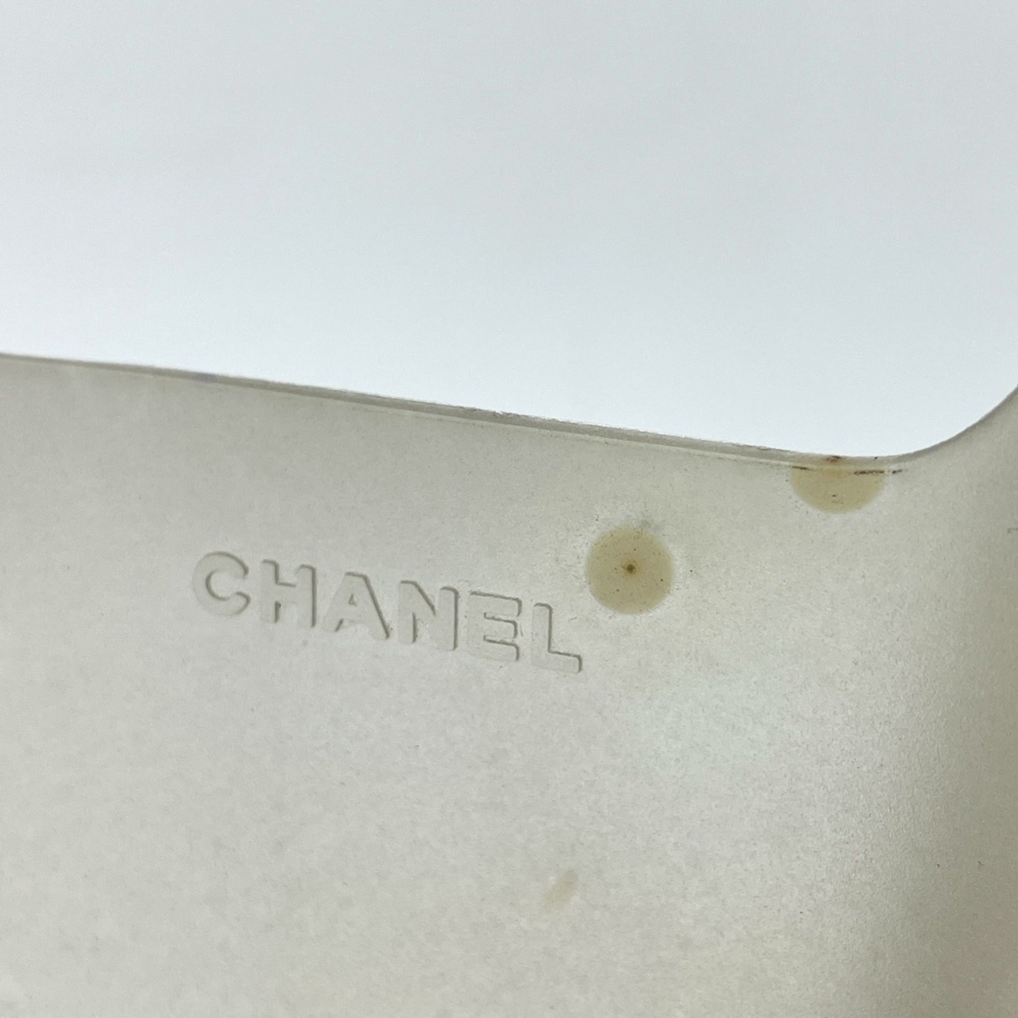 Chanel Gray Yellow Rubber Pouch Shoulder Bag Tote Bag (Pre-Owned)
