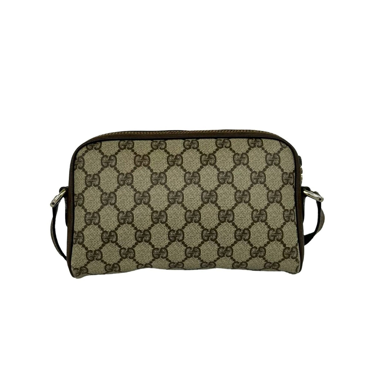 Gucci Brown Green Red Color Leather Pvc Pochette Shoulder Bag (Pre-Owned)