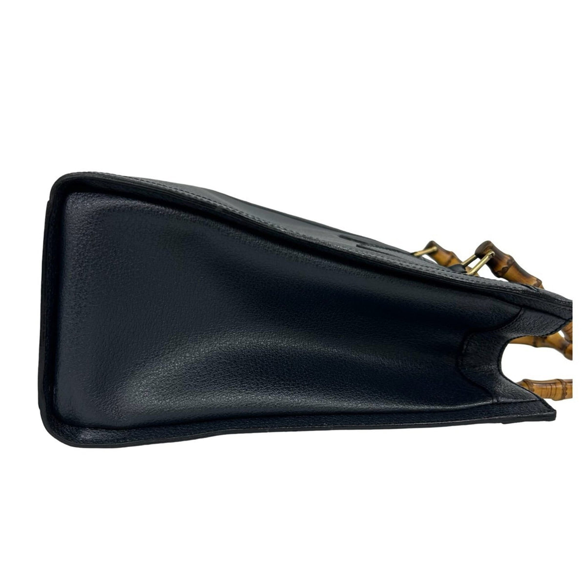 Gucci Navy Leather Handbag Tote Bag (Pre-Owned)