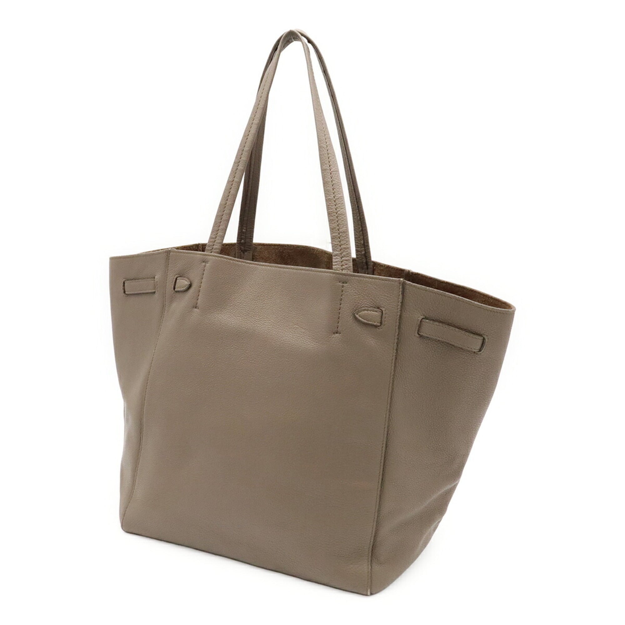 Celine Grayish Leather Shoulder Bag Tote Bag (Pre-Owned)