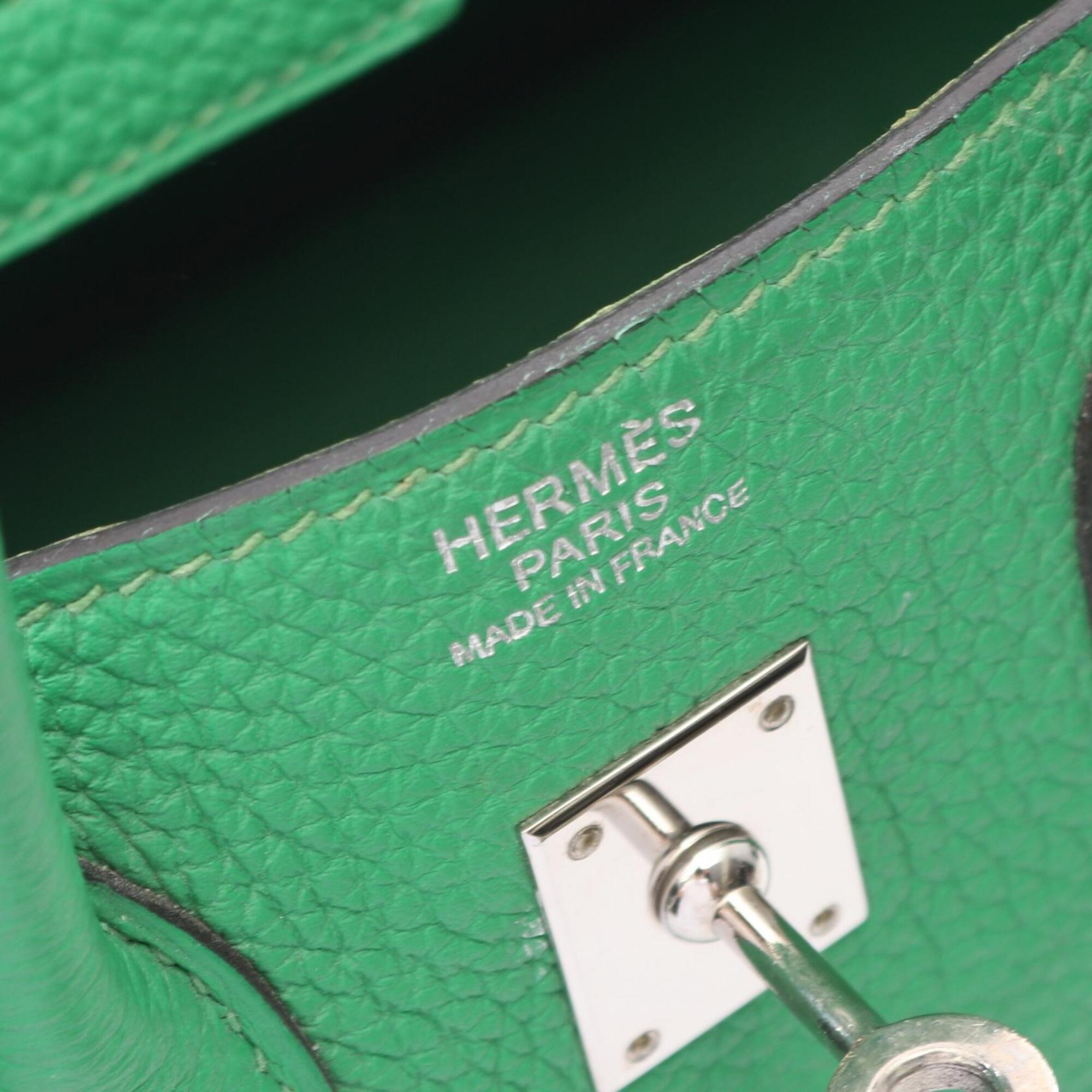 Hermes Green Togo Leather Handbag (Pre-Owned)