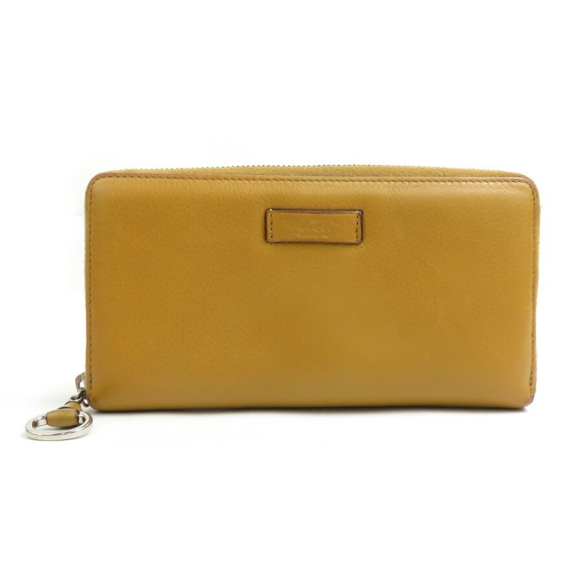 Gucci Beige Brown Leather Long Wallet (Bi-Fold) (Pre-Owned)