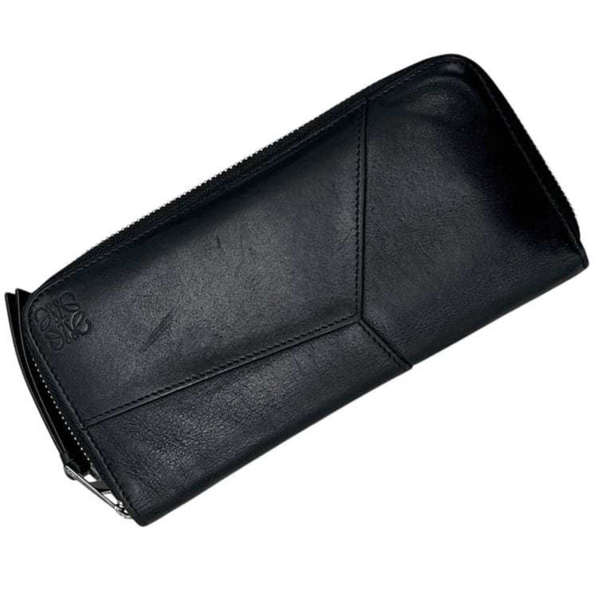 Loewe Black Leather Long Wallet (Bi-Fold) (Pre-Owned)