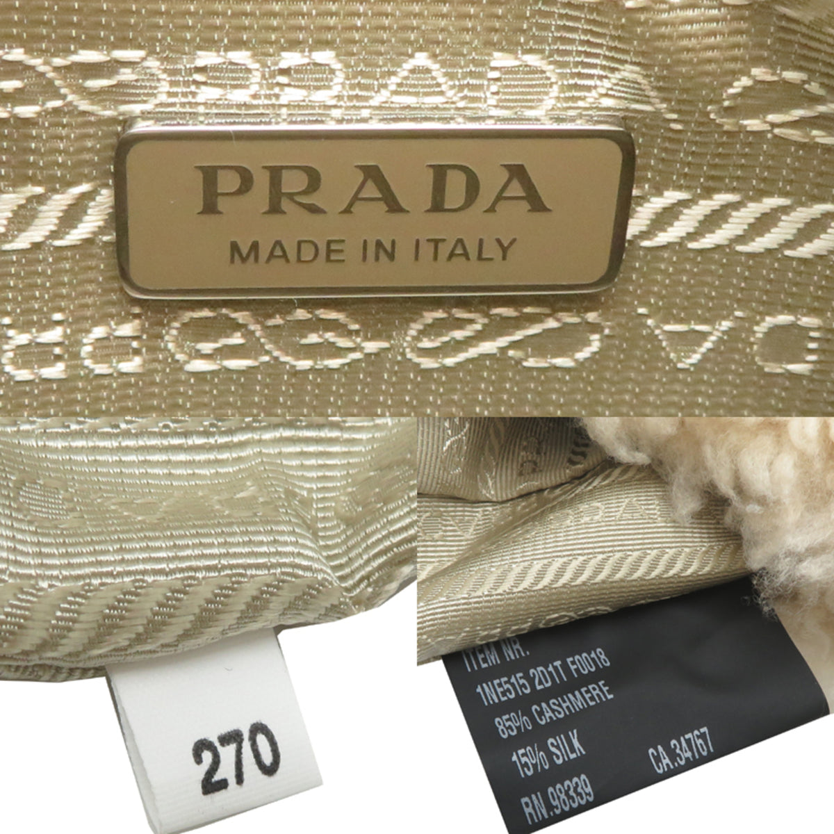 Prada White Silk Wool Handbag (Pre-Owned)