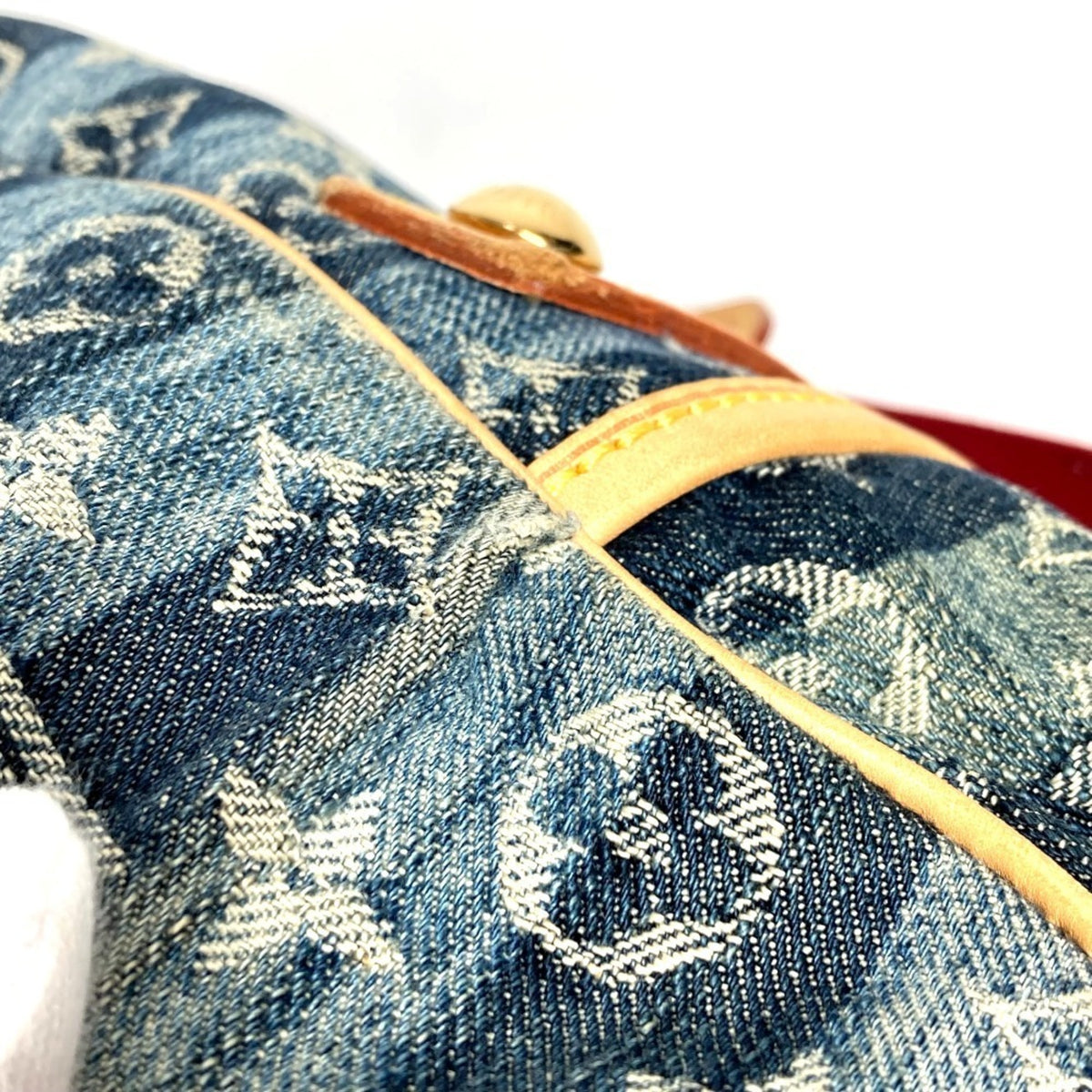 Louis Vuitton Blue Monogram Denim Handbag Shoulder Bag (Pre-Owned)