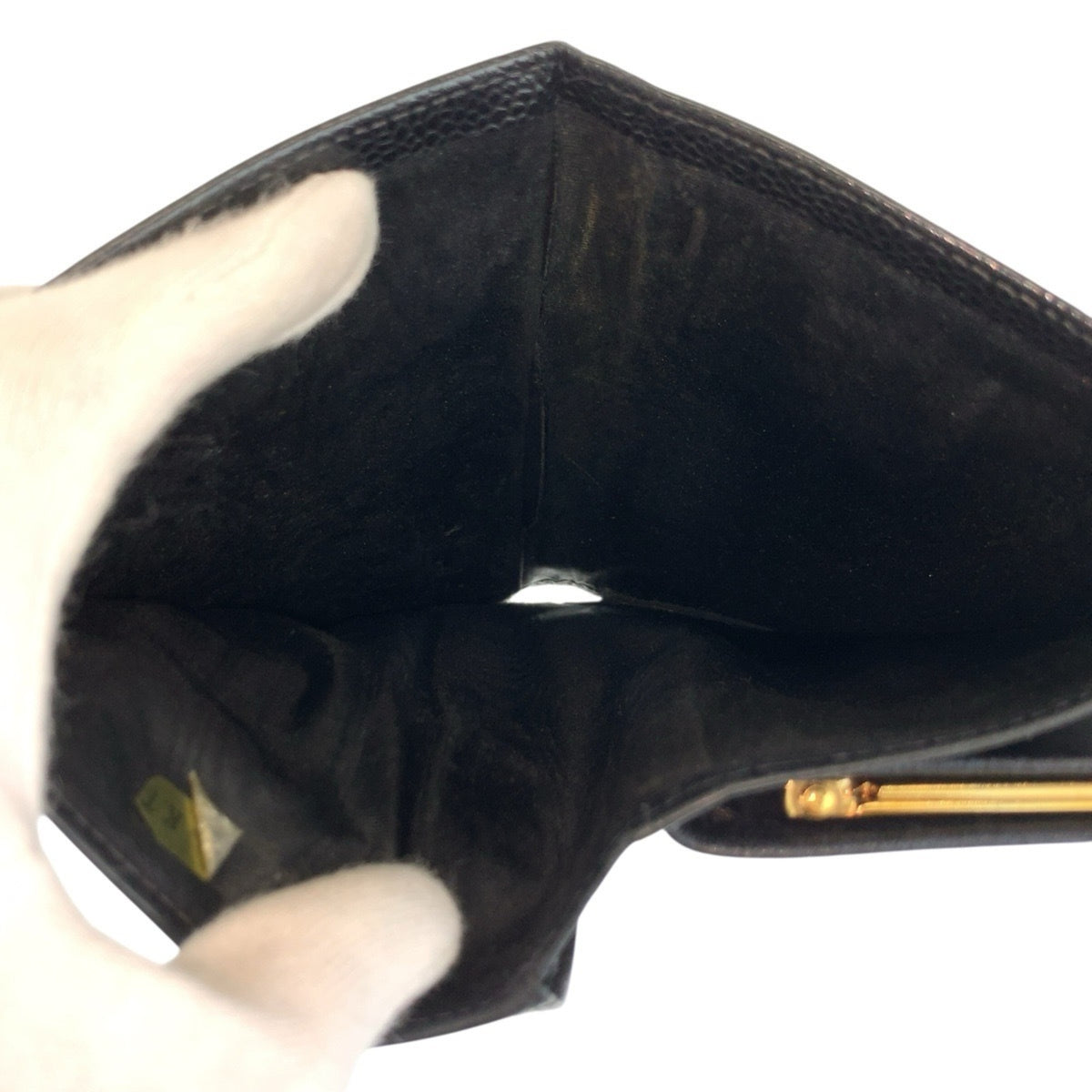 Chanel Black Leather Long Wallet (Bi-Fold) (Pre-Owned)