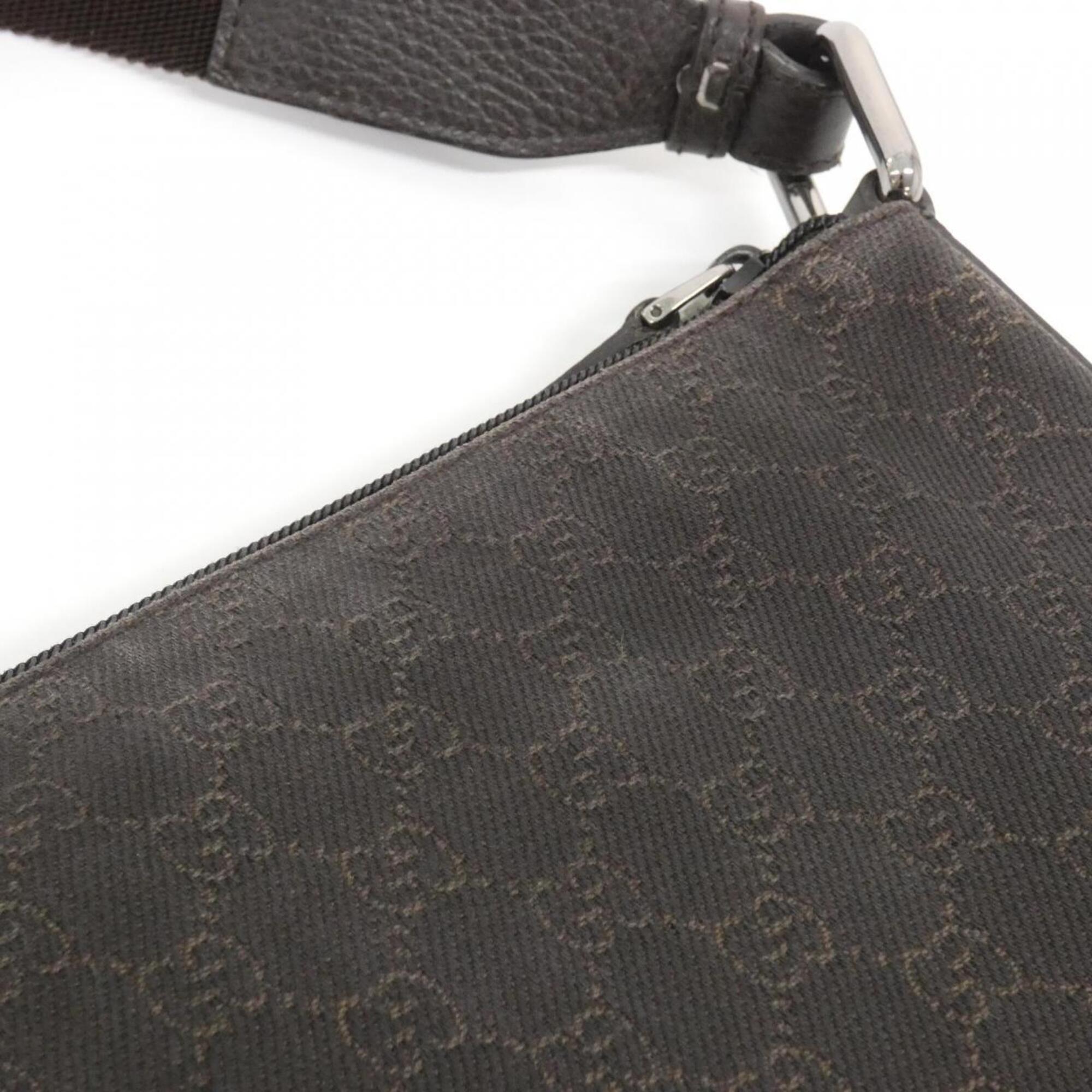 Gucci Dark Brown Denim Shoulder Bag (Pre-Owned)
