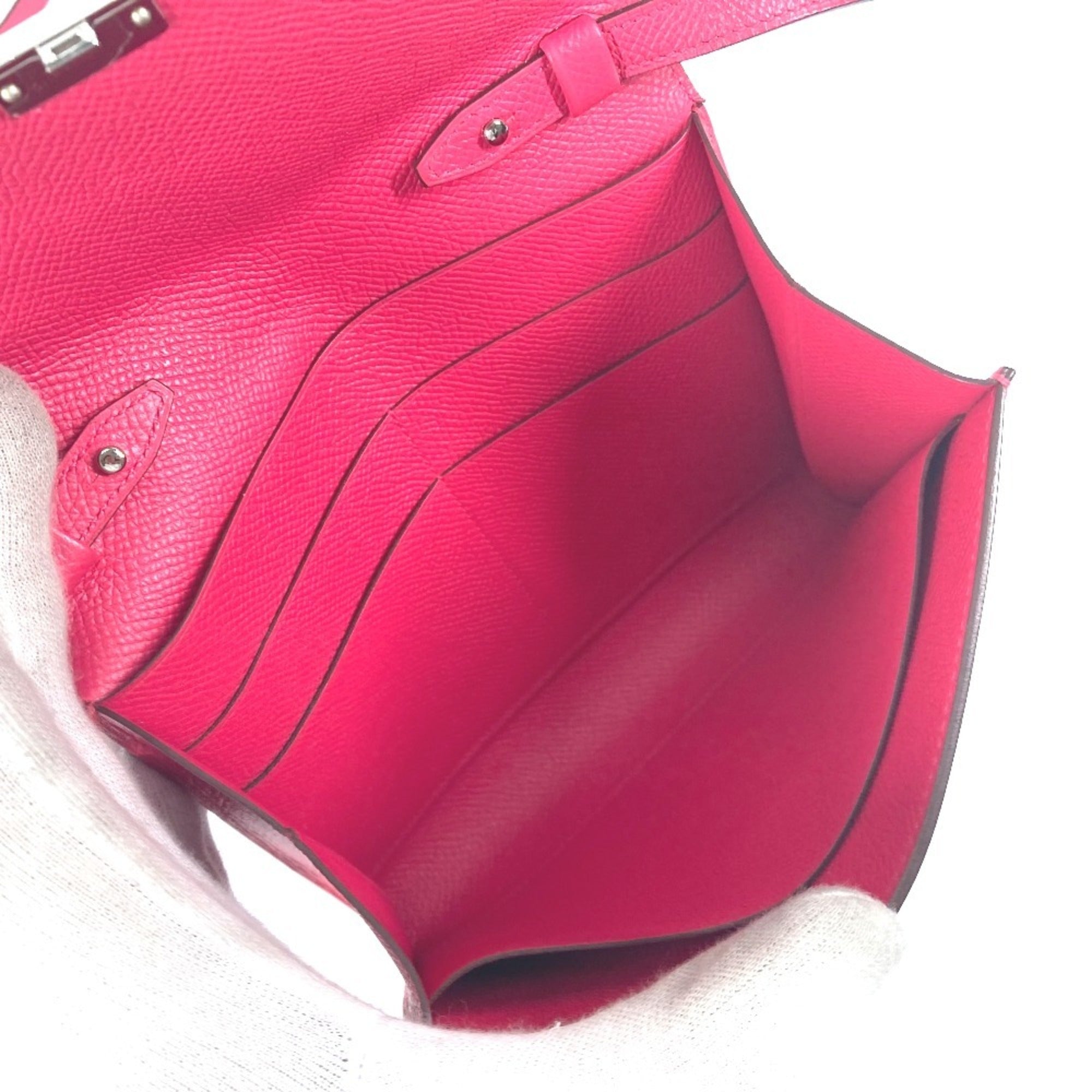 Hermes Pink Epsom Leather Pochette Shoulder Bag (Pre-Owned)