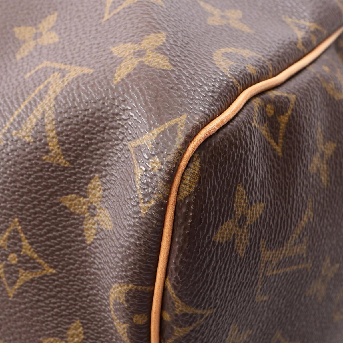 Louis Vuitton Brown Coated Canvas Pvc Monogram Leather Boston Bag Handbag (Pre-Owned)
