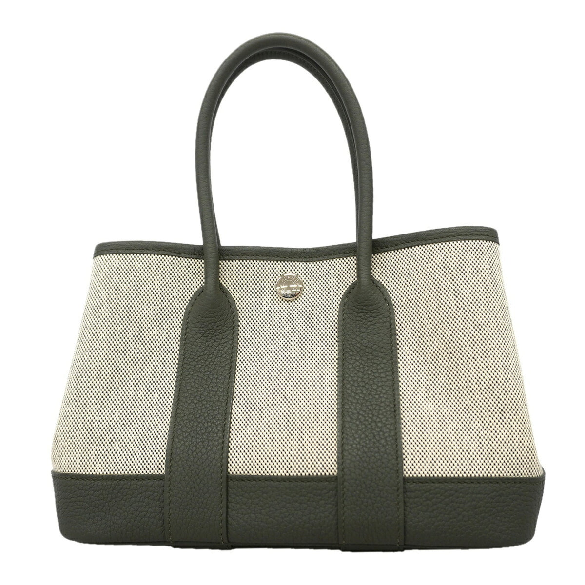 Hermes Gray Toile H Handbag (Pre-Owned)
