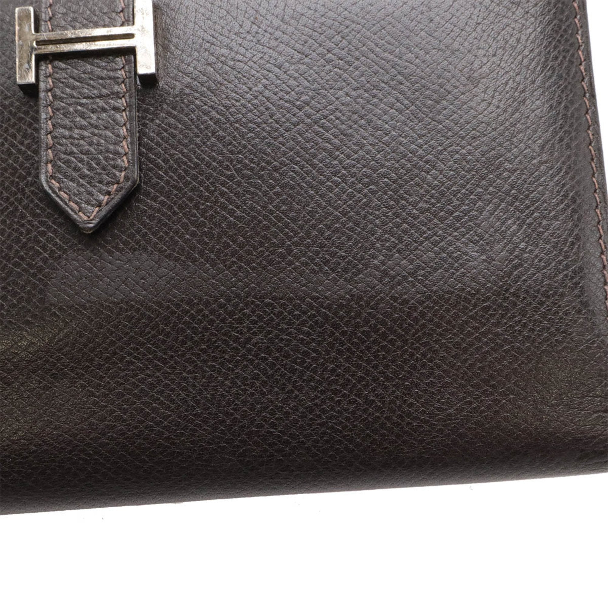 Hermes Black Epsom Leather Long Wallet (Bi-Fold) (Pre-Owned)