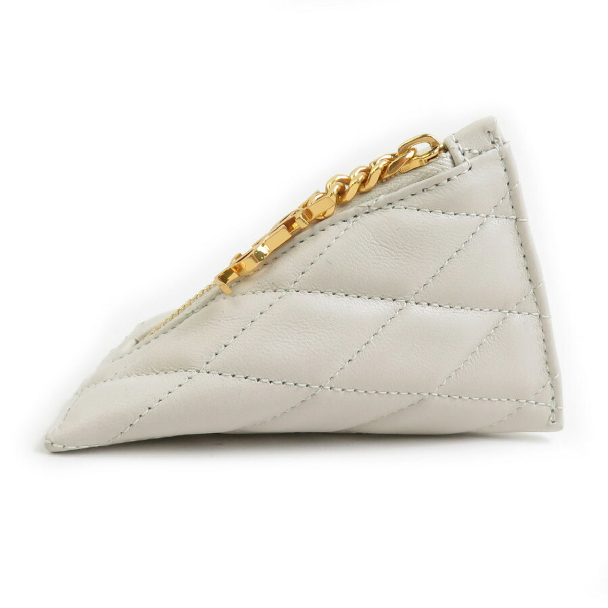 Saint Laurent Ivory Leather Coin Purse/Coin Case (Pre-Owned)