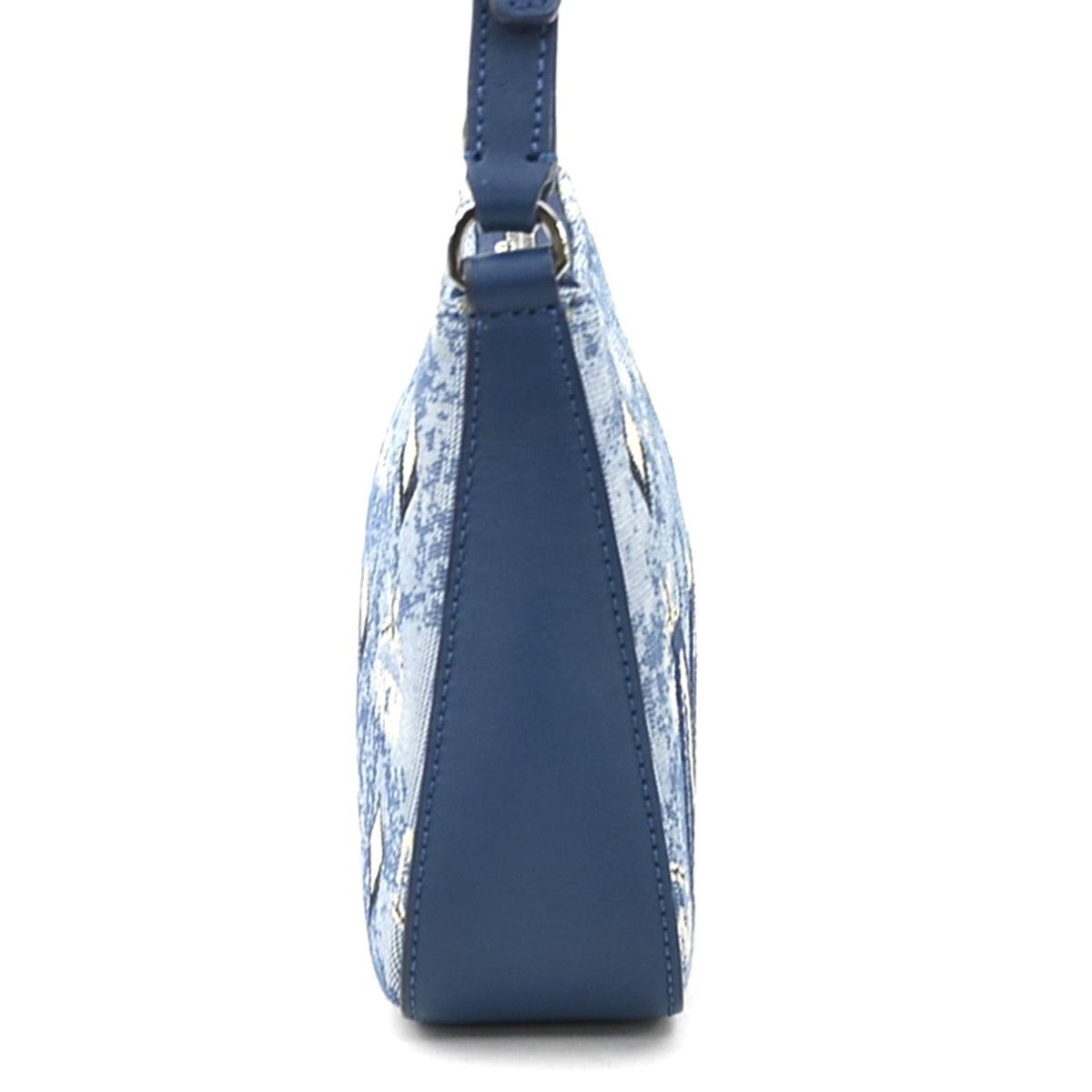 Mcm Blue Canvas Leather Shoulder Bag (Pre-Owned)