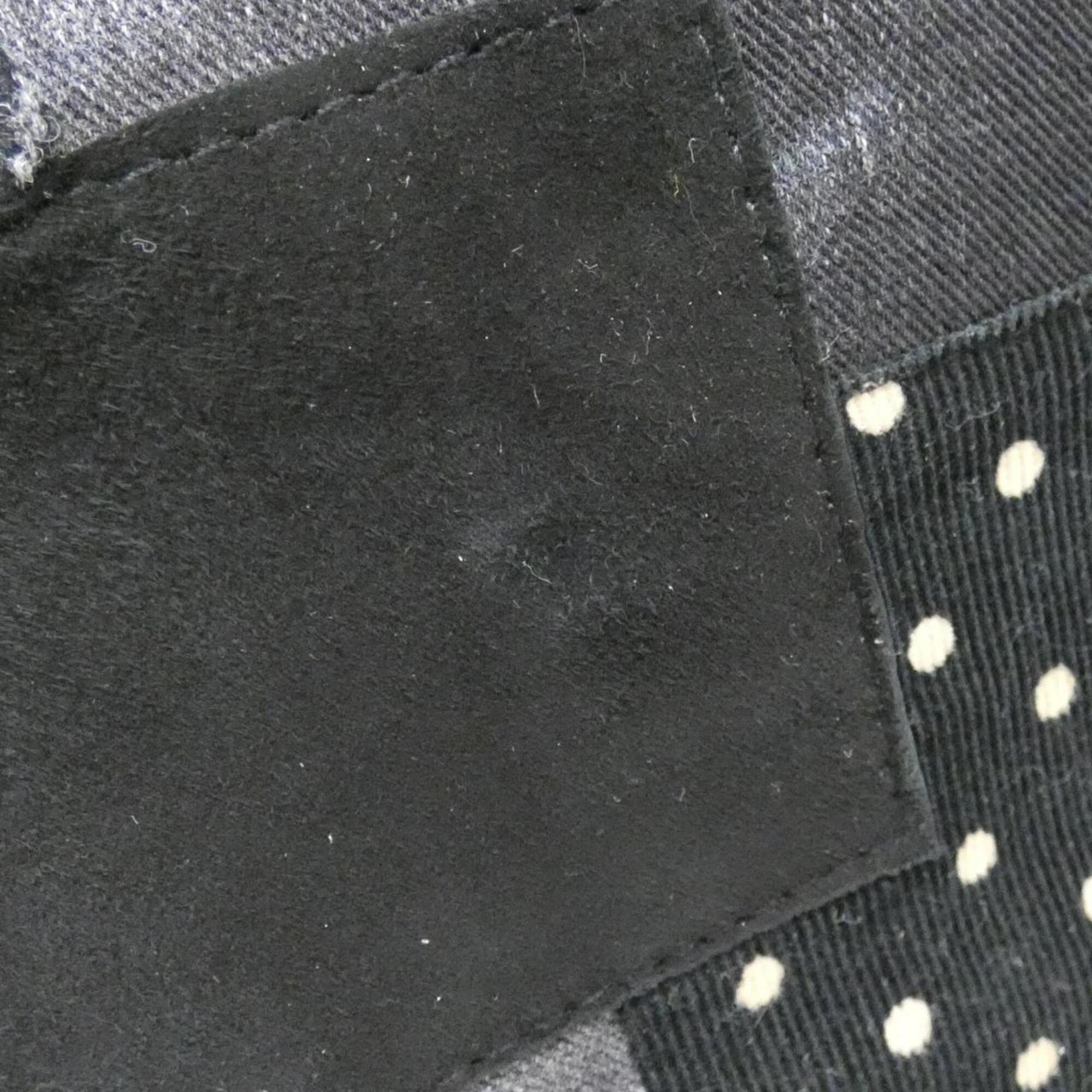 Loewe Black Leather Denim Canvas Handbag (Pre-Owned)