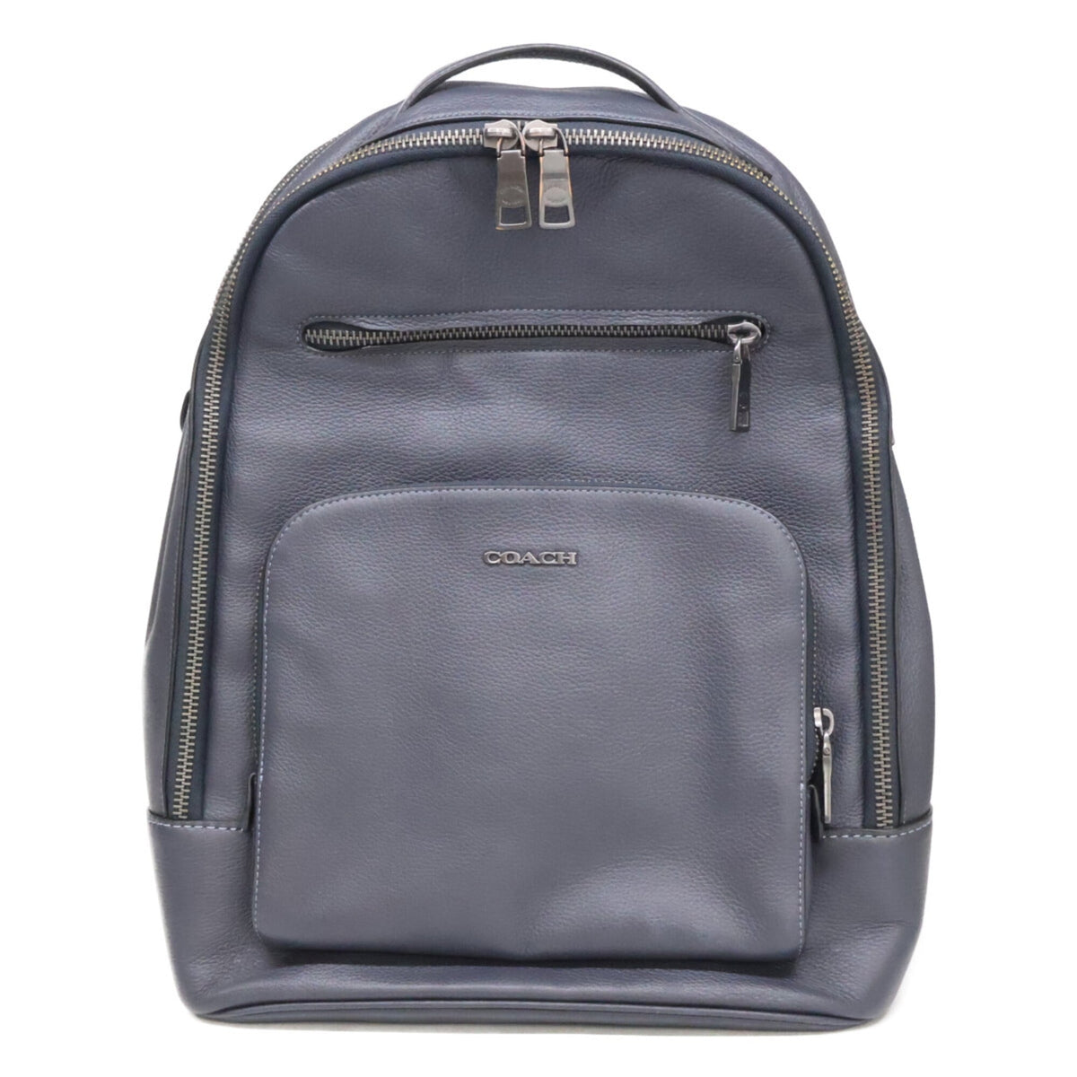 Coach Navy Leather Backpack (Pre-Owned)