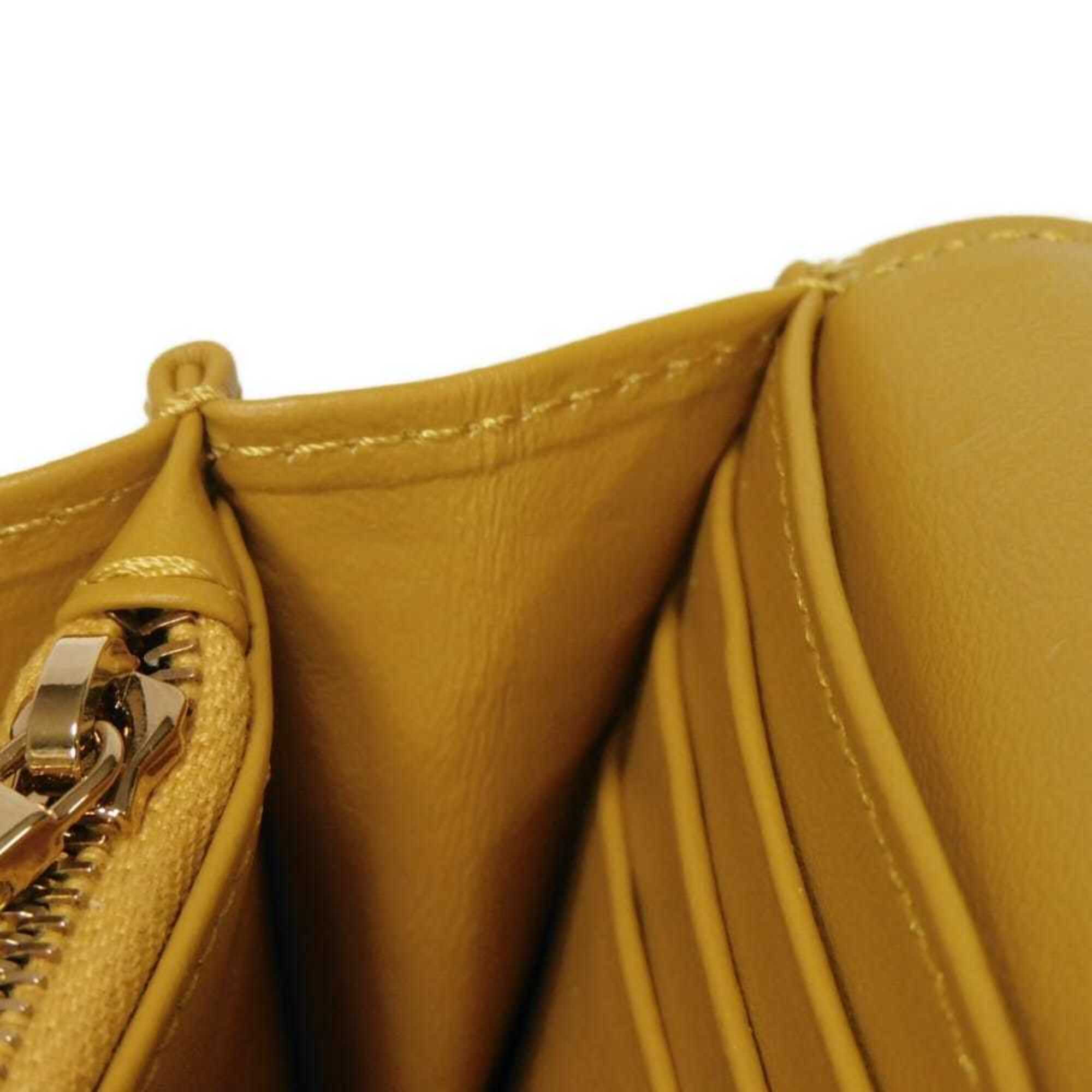 Tod's Mustard Yellow Leather Long Wallet (Bi-Fold) (Pre-Owned)