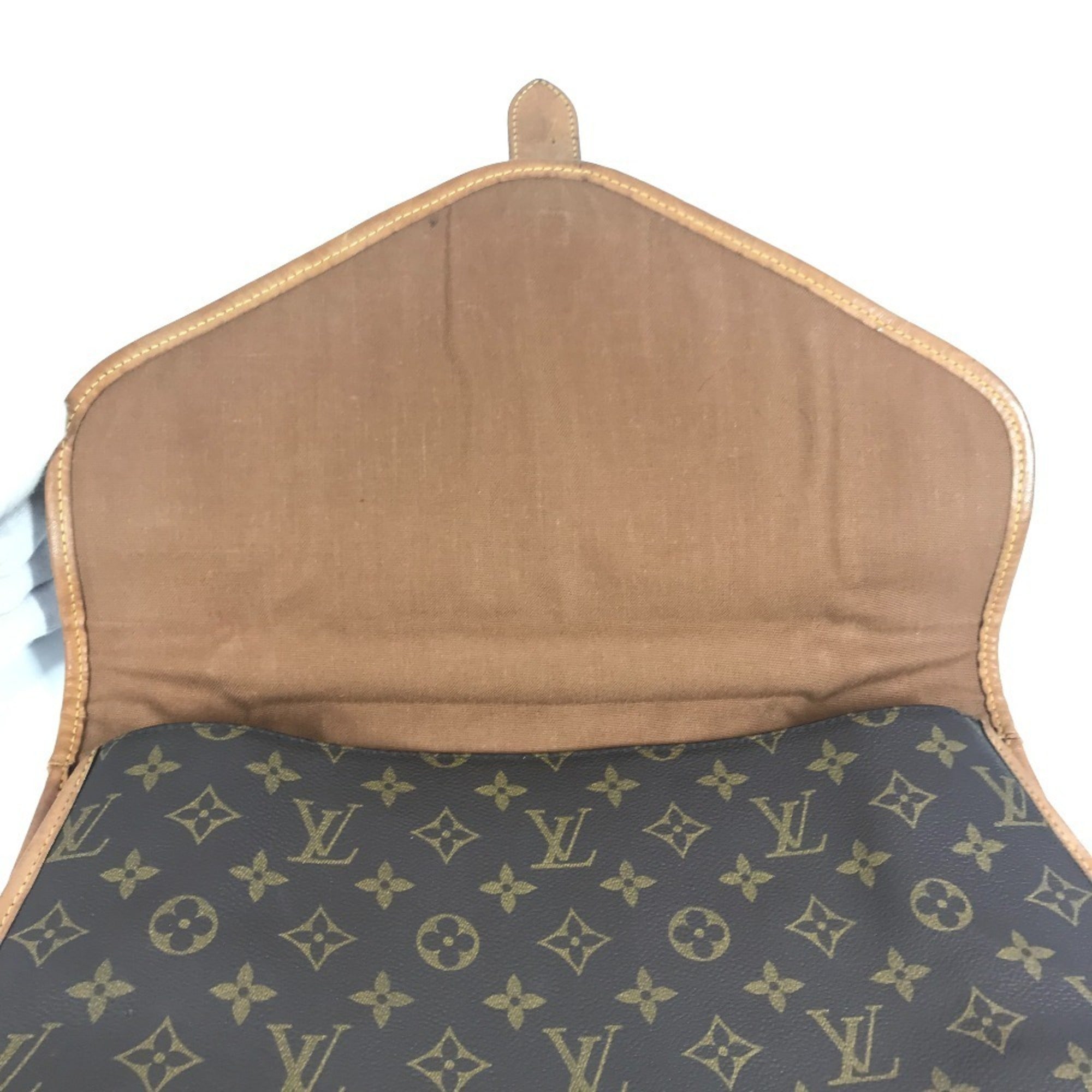 Louis Vuitton Brown Monogram Canvas Handbag Shoulder Bag (Pre-Owned)