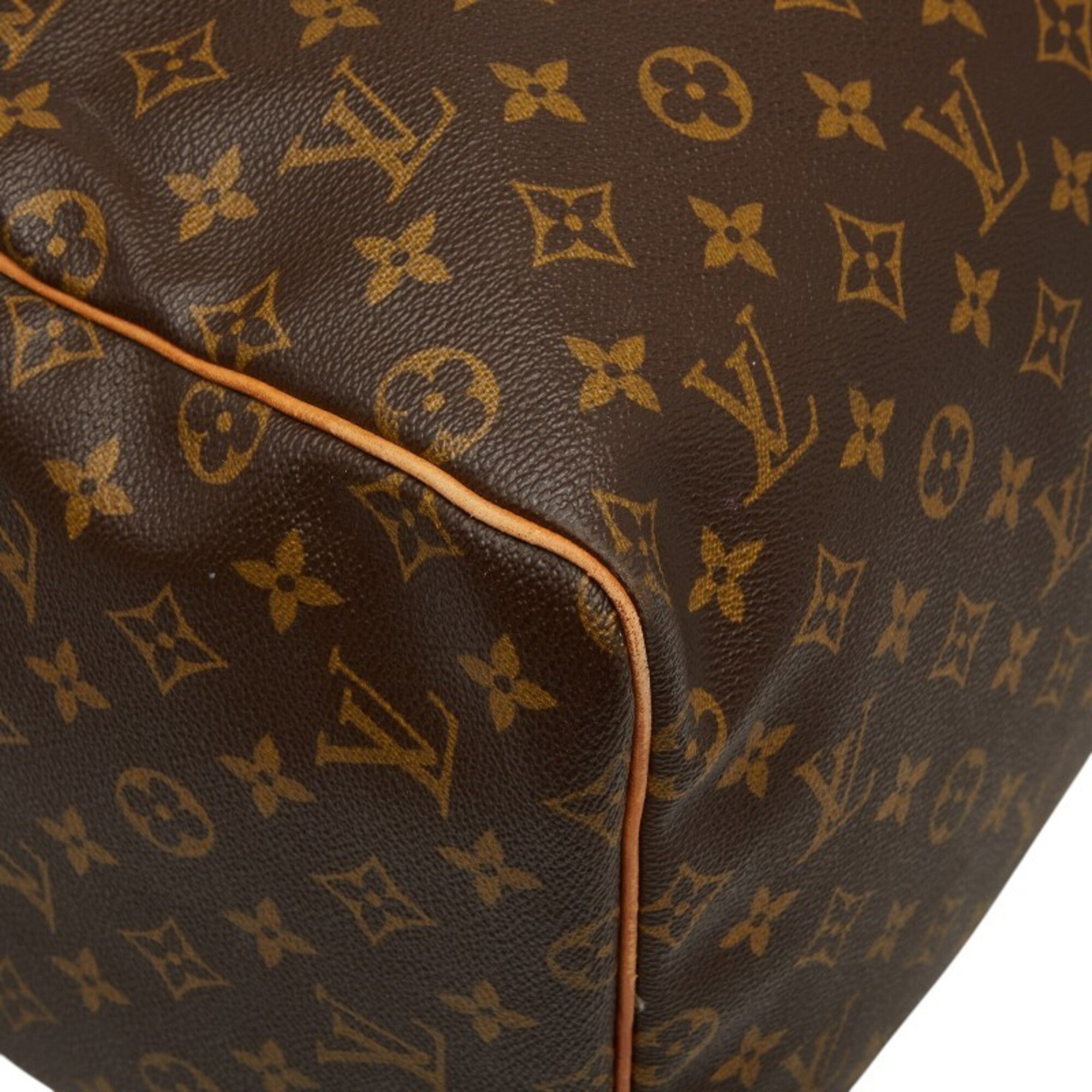 Louis Vuitton Brown Pvc Leather Boston Bag (Pre-Owned)