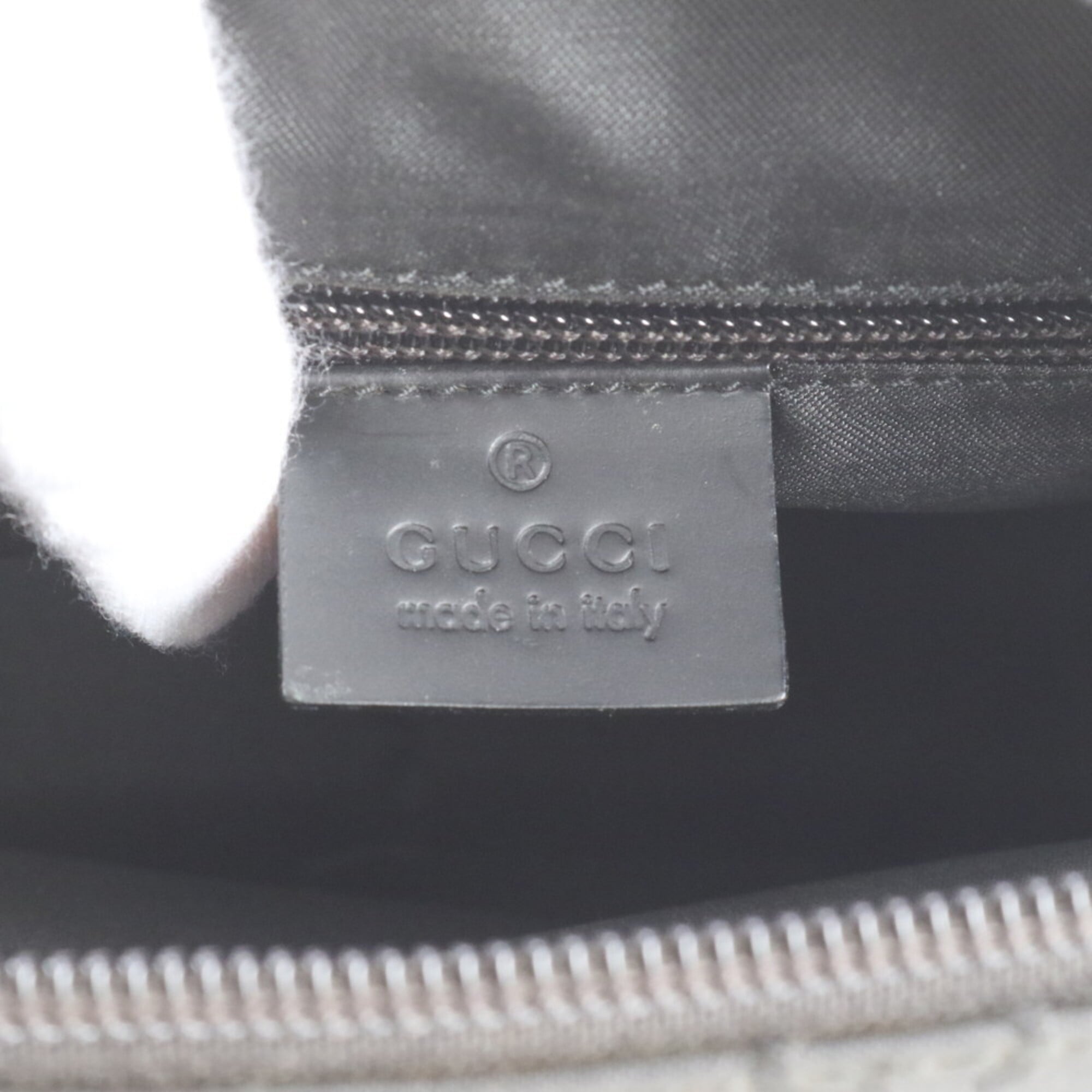 Gucci Black Nylon Leather Clutch Bag Pouch (Pre-Owned)