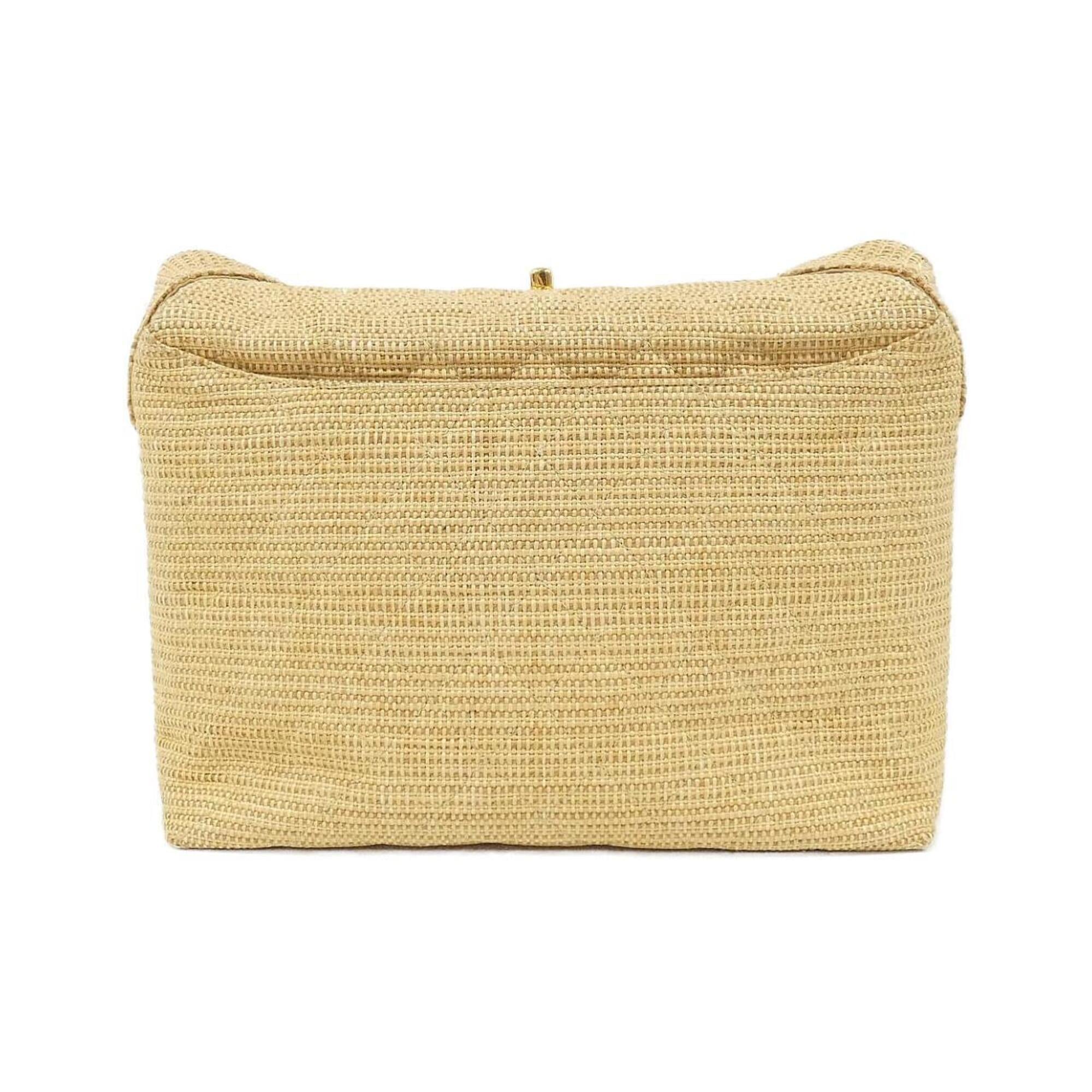 Chanel Beige Raffia Shoulder Bag (Pre-Owned)
