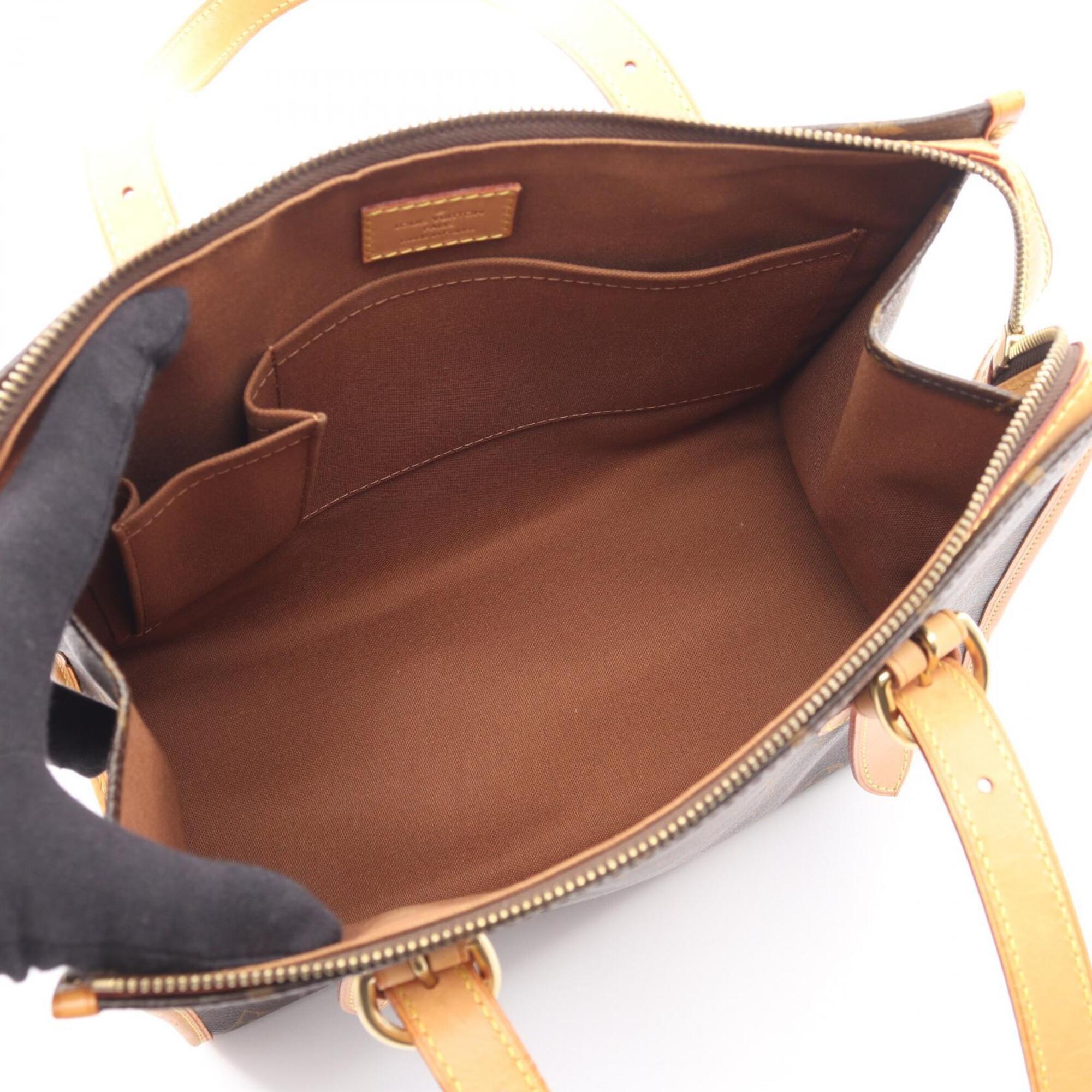 Louis Vuitton Brown Coated Canvas Leather Coated Canvas Handbag Tote Bag (Pre-Owned)