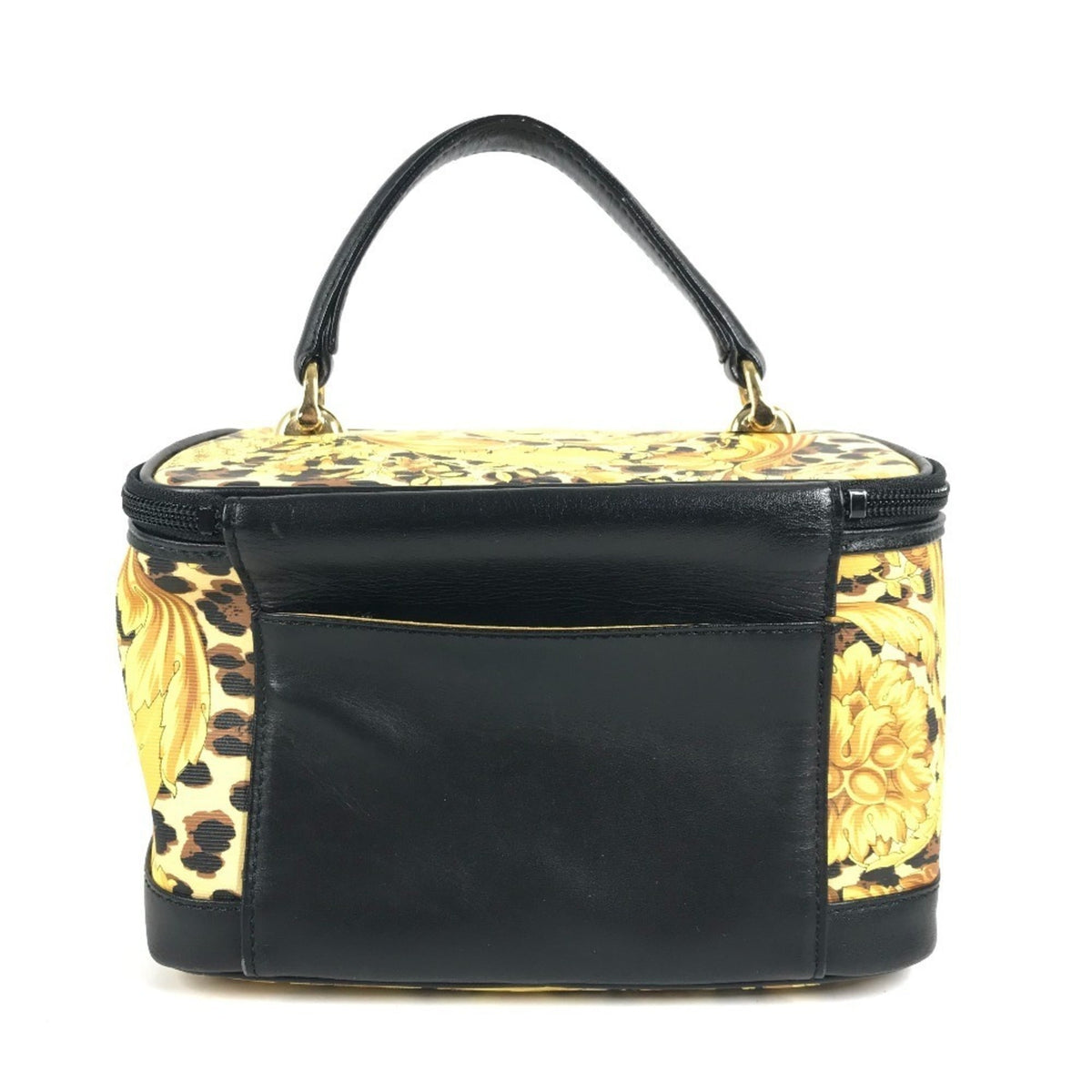 Versace Black Yellow Handbag Pouch (Pre-Owned)
