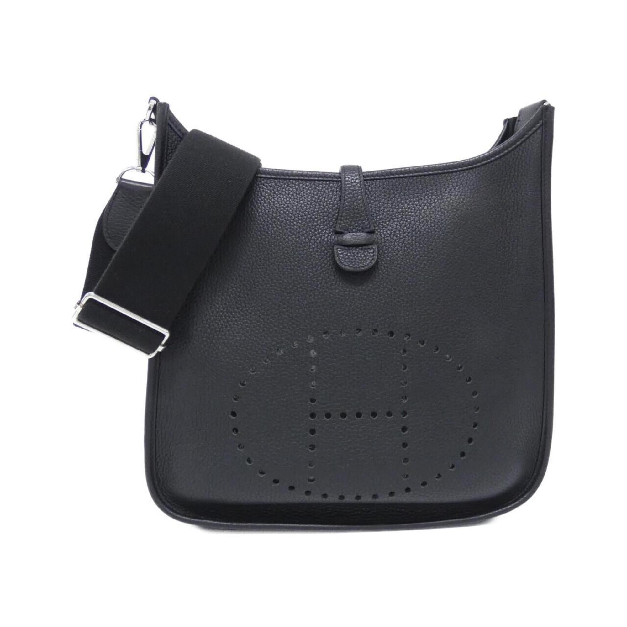 Hermes Black Taurillon Clemence Leather Shoulder Bag (Pre-Owned)