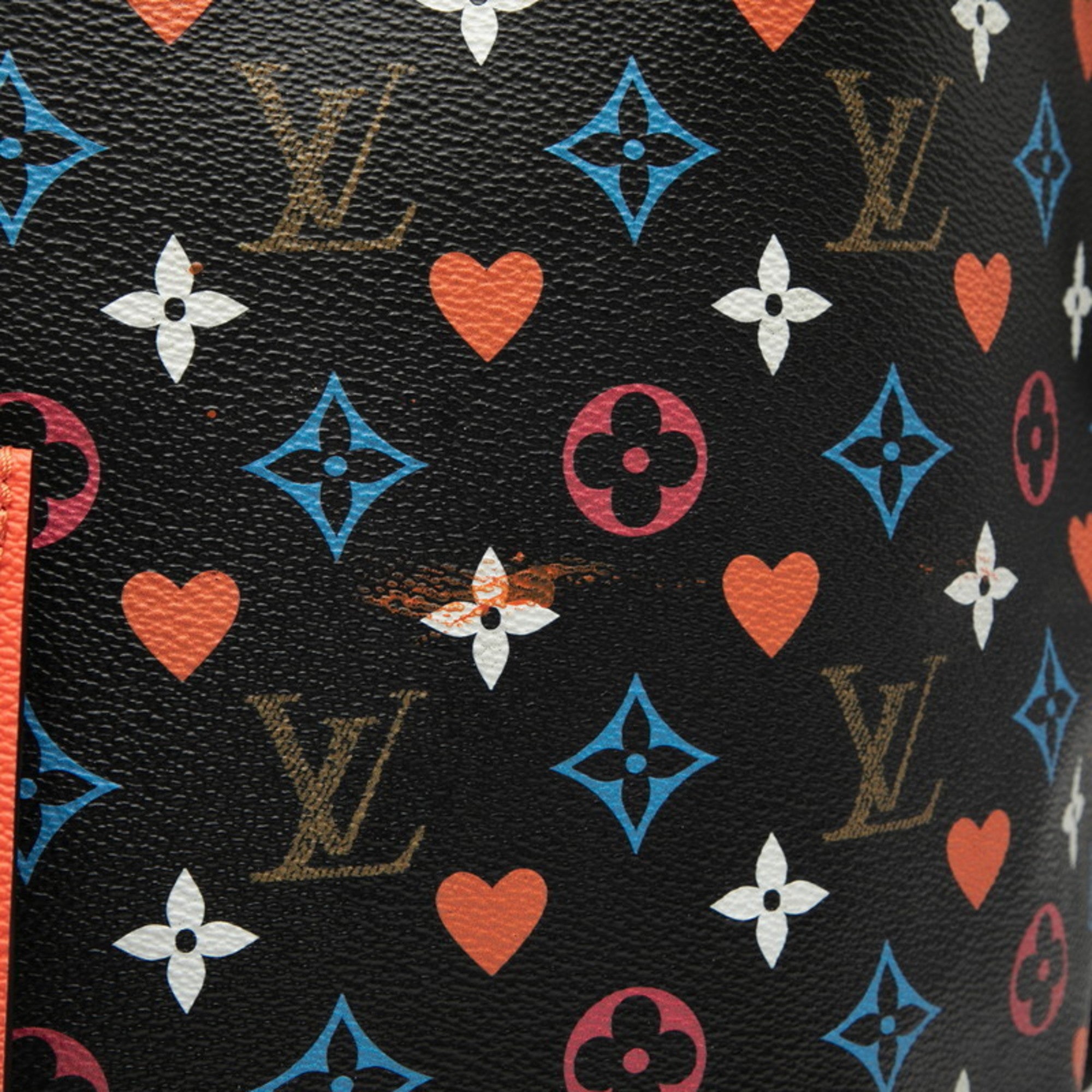 Louis Vuitton Black Multi-Color Pvc Leather Pouch Shoulder Bag Tote Bag (Pre-Owned)