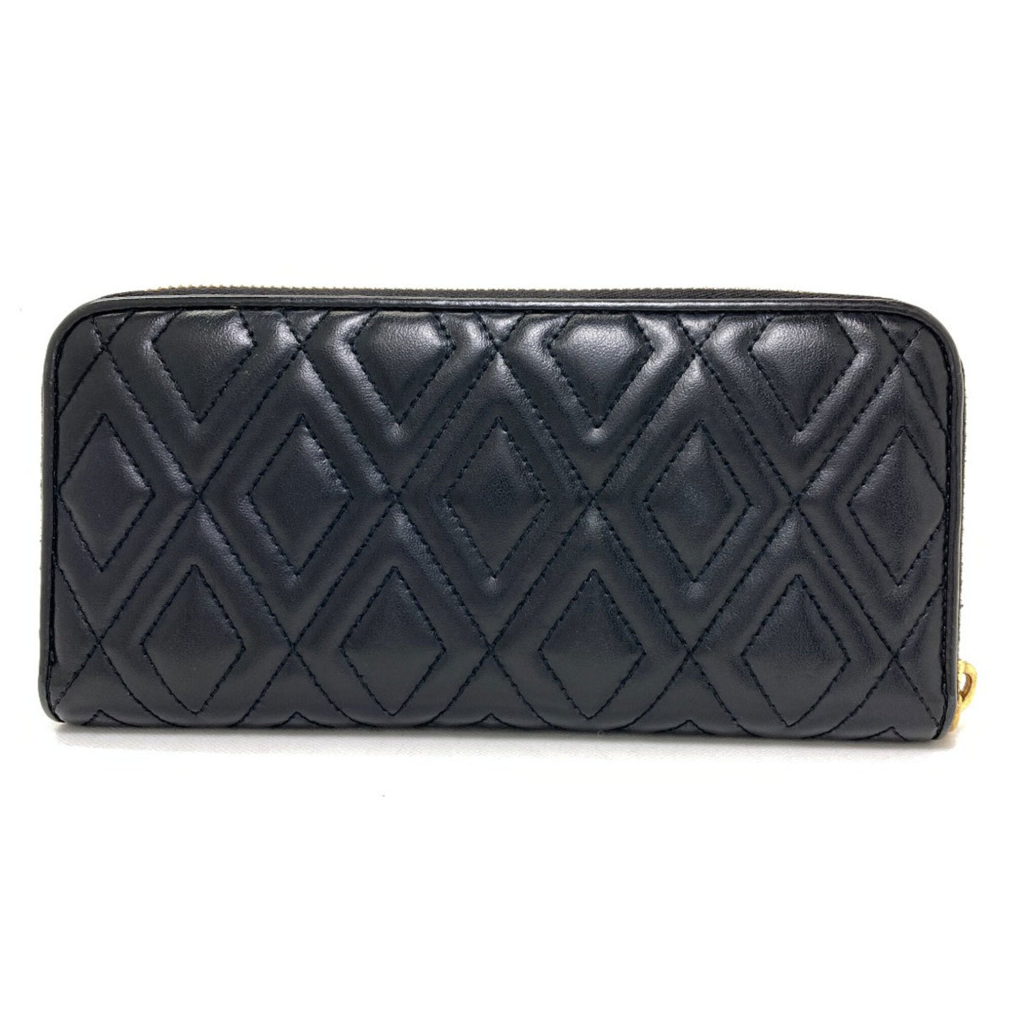 Miu Miu Black Leather Long Wallet (Bi-Fold) (Pre-Owned)