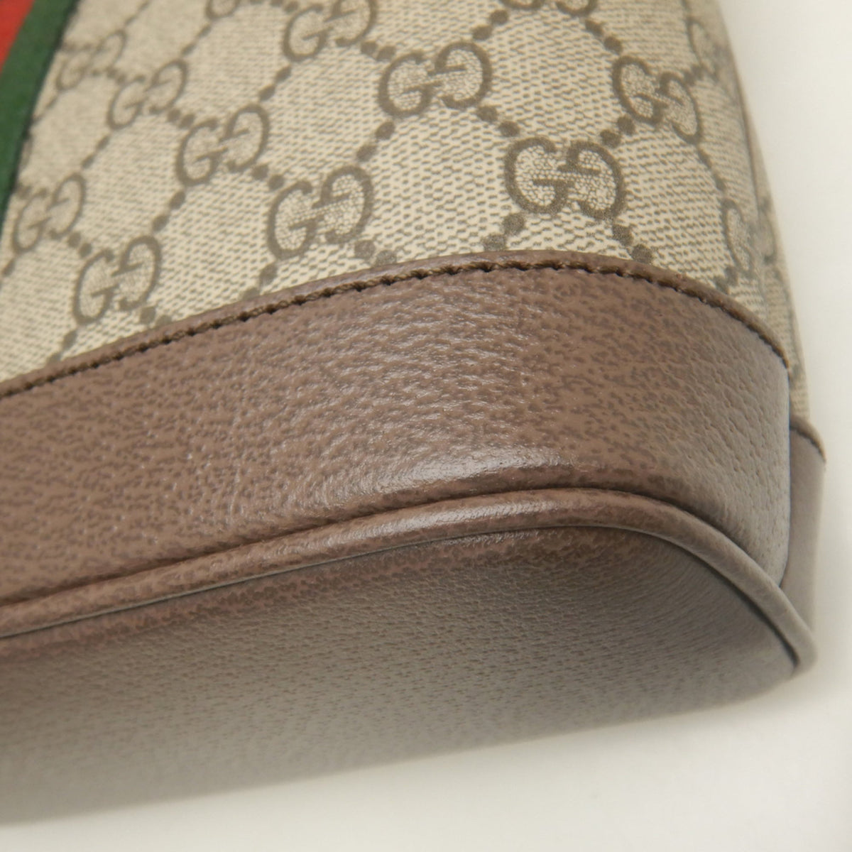 Gucci Beige Gg Supreme Canvas Leather Tote Bag (Pre-Owned)