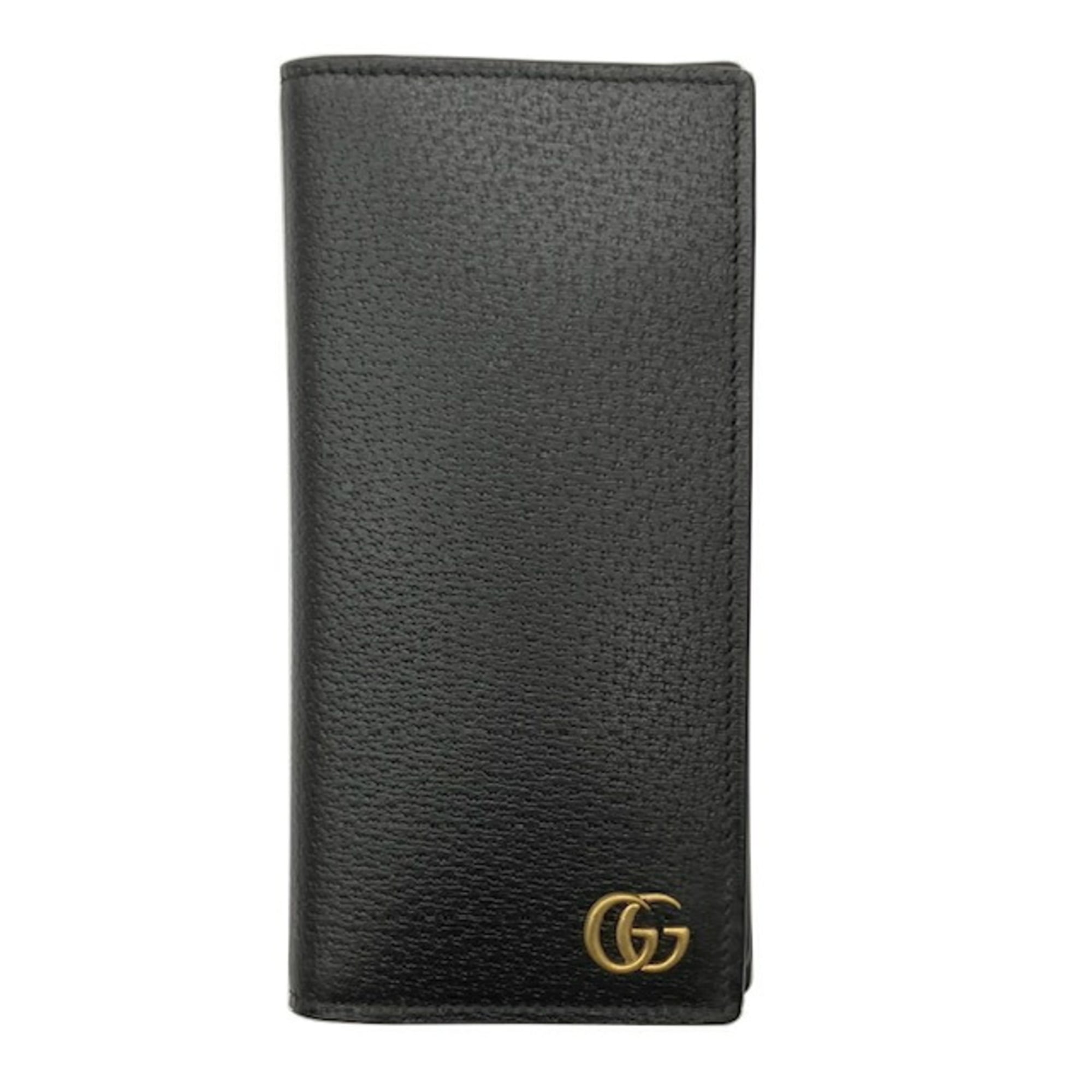Gucci Black Leather Long Wallet (Bi-Fold) (Pre-Owned)