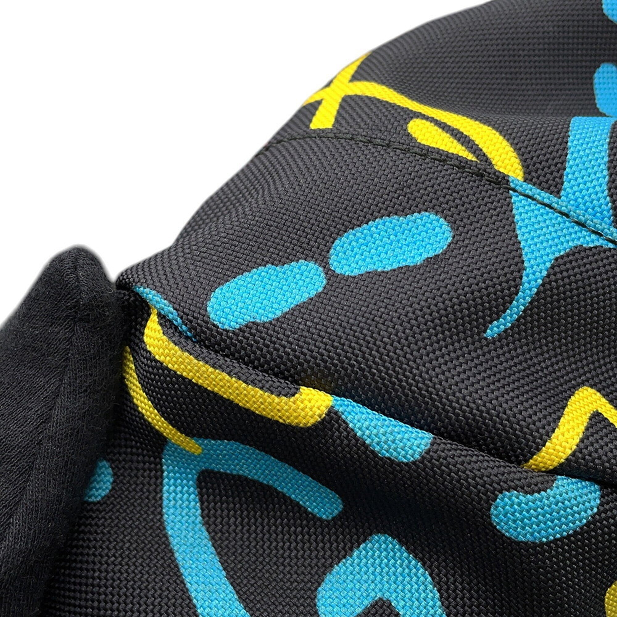 Gucci Black Multi-Color Nylon Canvas Backpack Handbag (Pre-Owned)