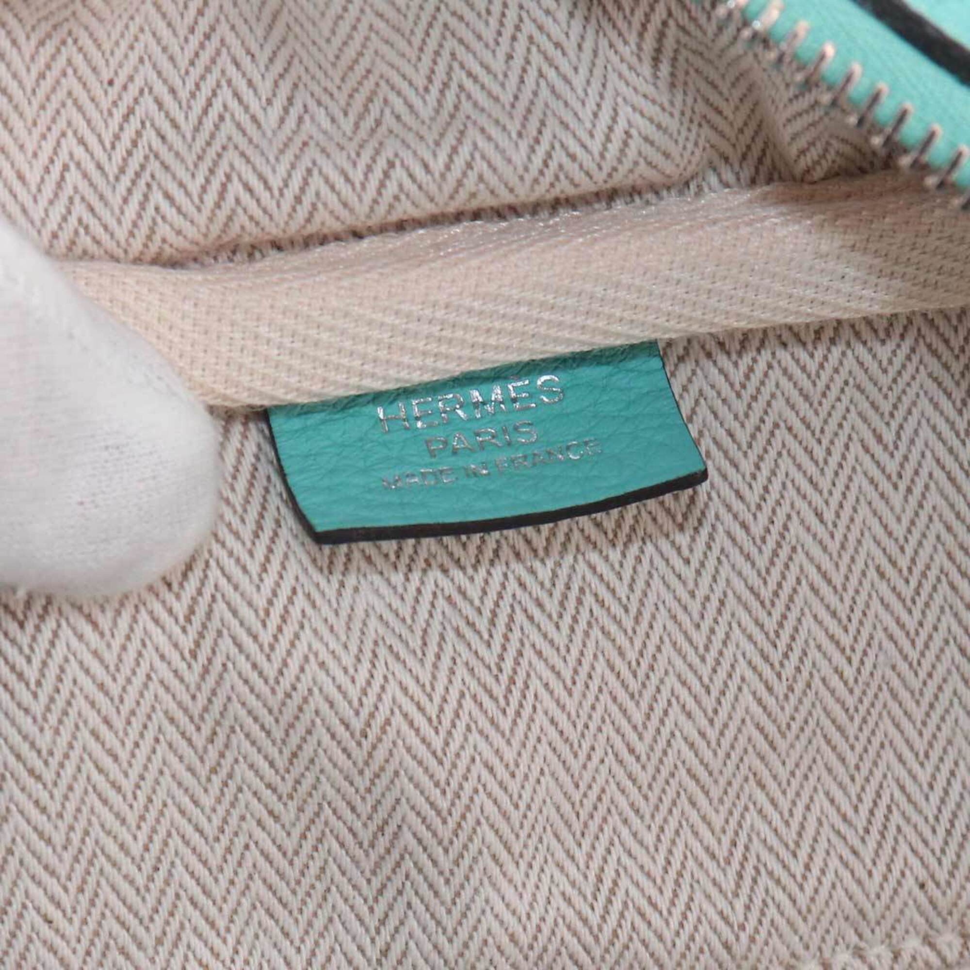 Hermes Blue Taurillon Clemence Leather Handbag (Pre-Owned)