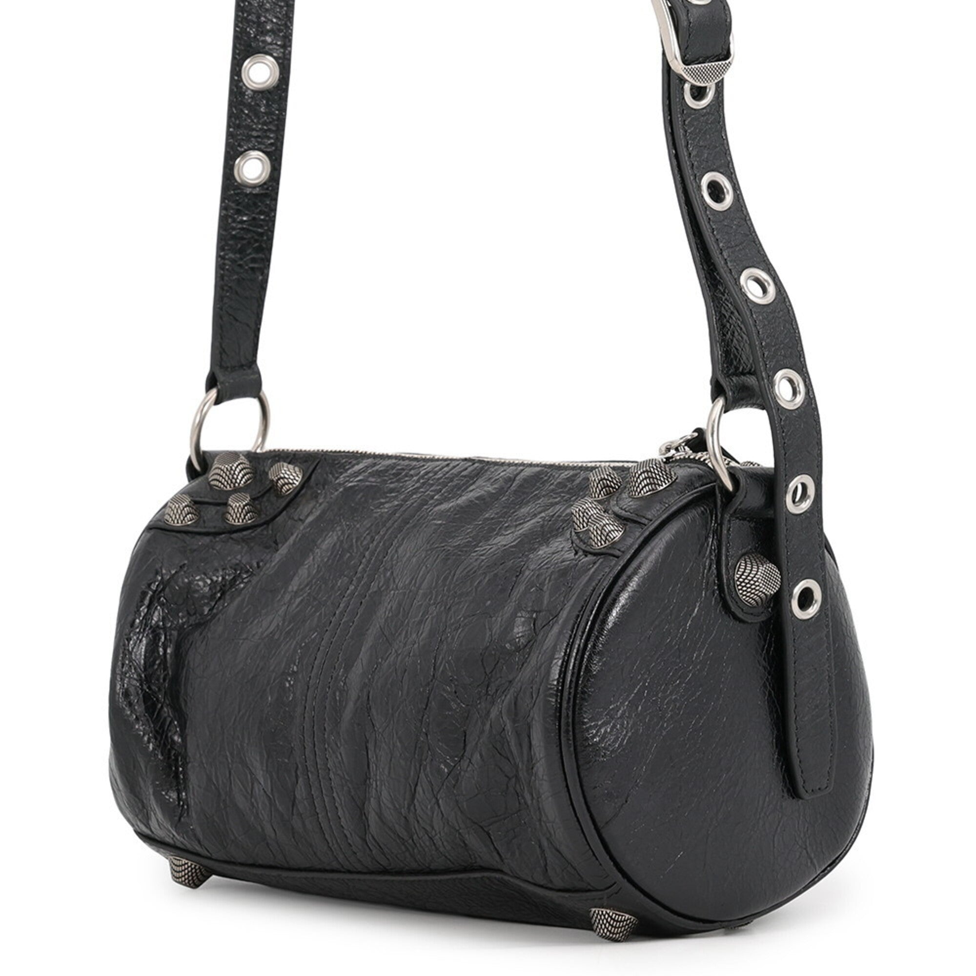 Balenciaga Black Leather Handbag Shoulder Bag (Pre-Owned)