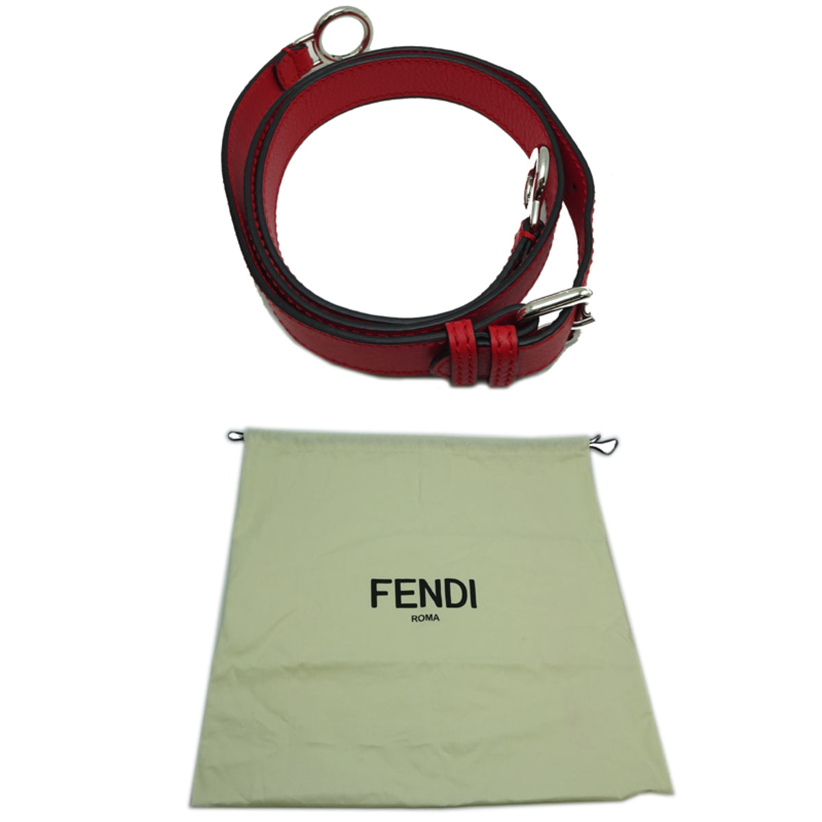 Fendi Red Color Leather Handbag (Pre-Owned)