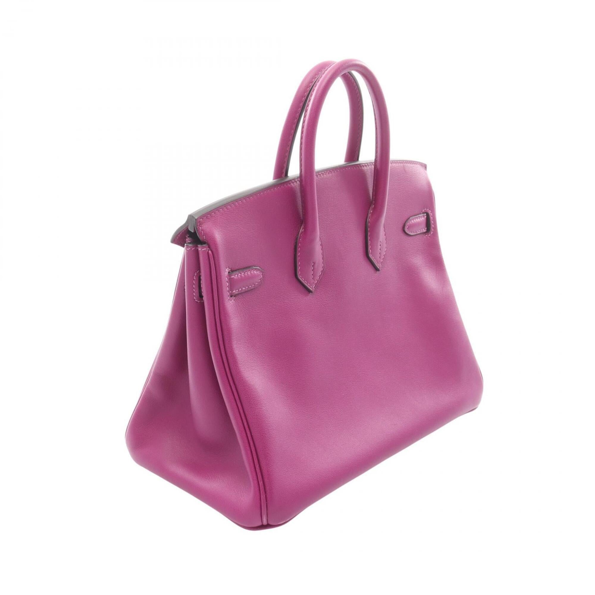 Hermes Anemone Purple Swift Leather Handbag (Pre-Owned)