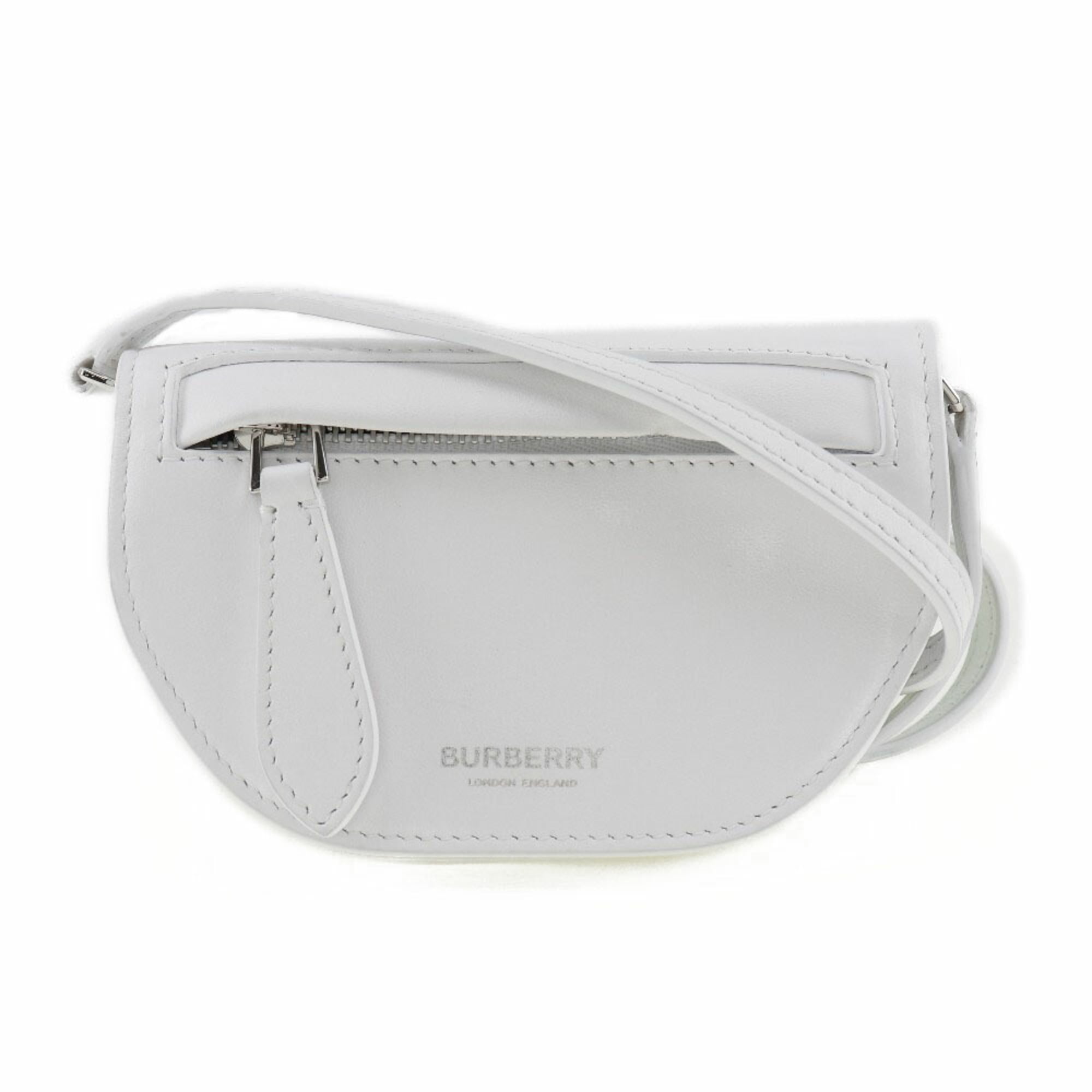 Burberry White Leather Shoulder Bag (Pre-Owned)