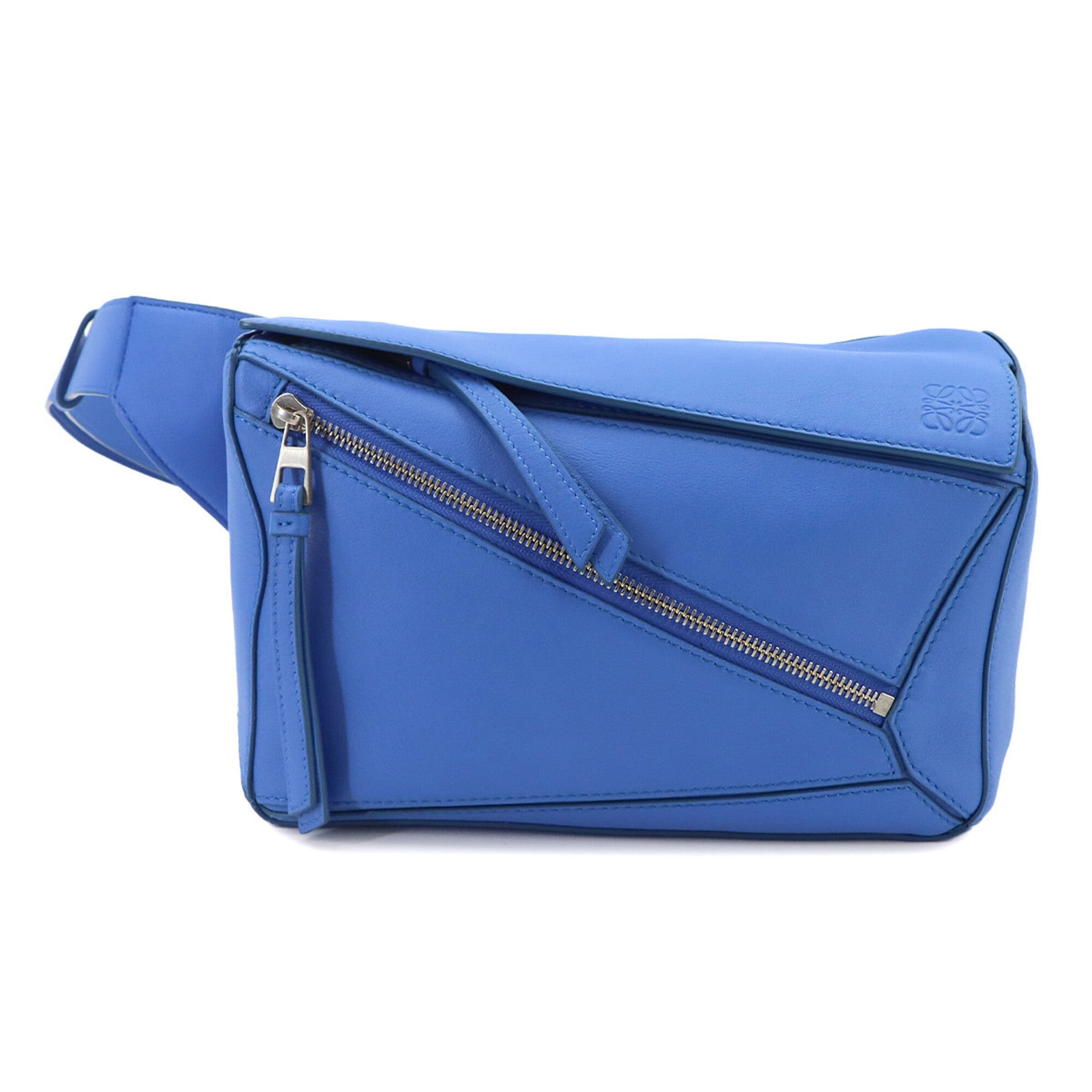 Loewe Blue Leather Handbag Sling Bag (Pre-Owned)