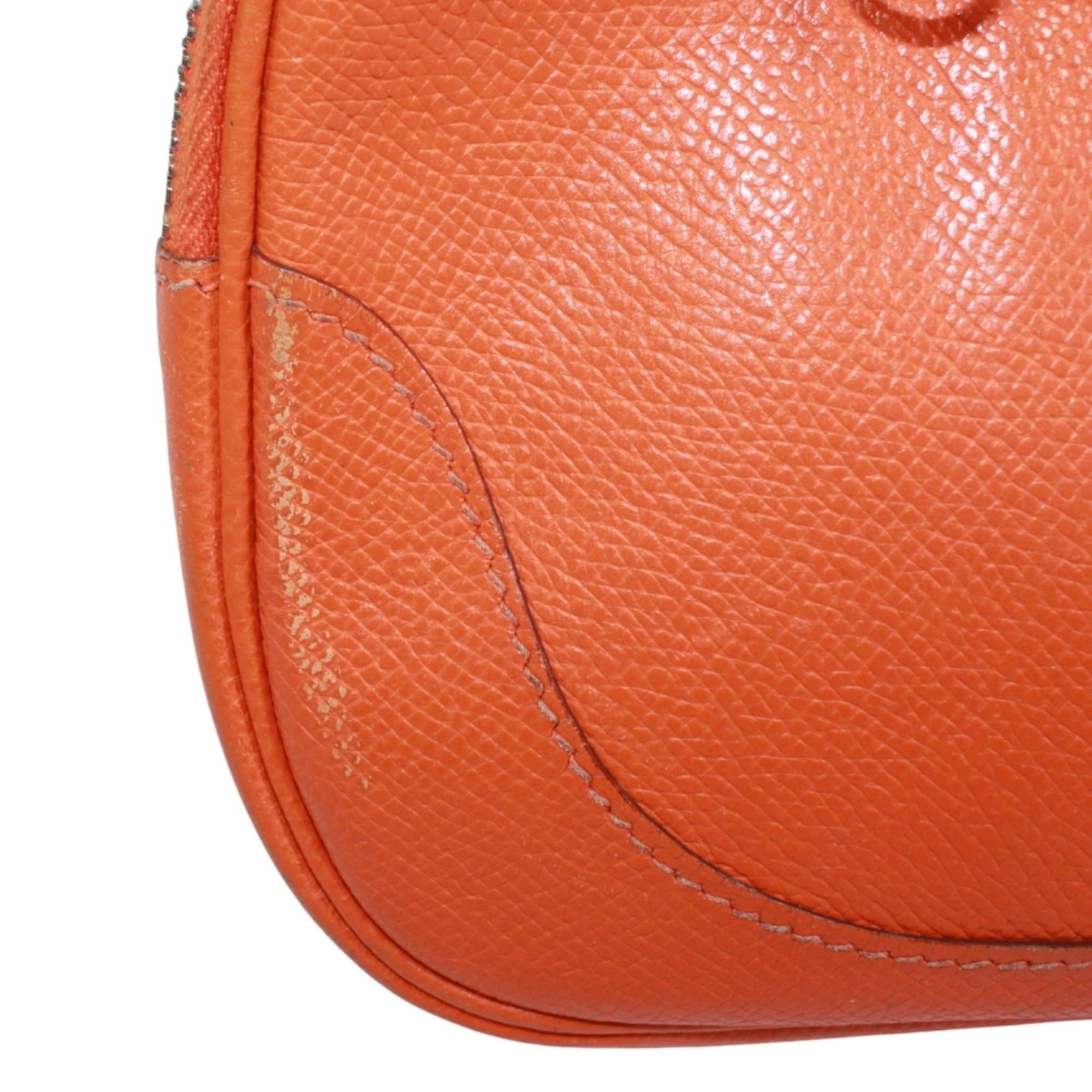 Hermes Orange Epsom Leather Pouch Shoulder Bag (Pre-Owned)