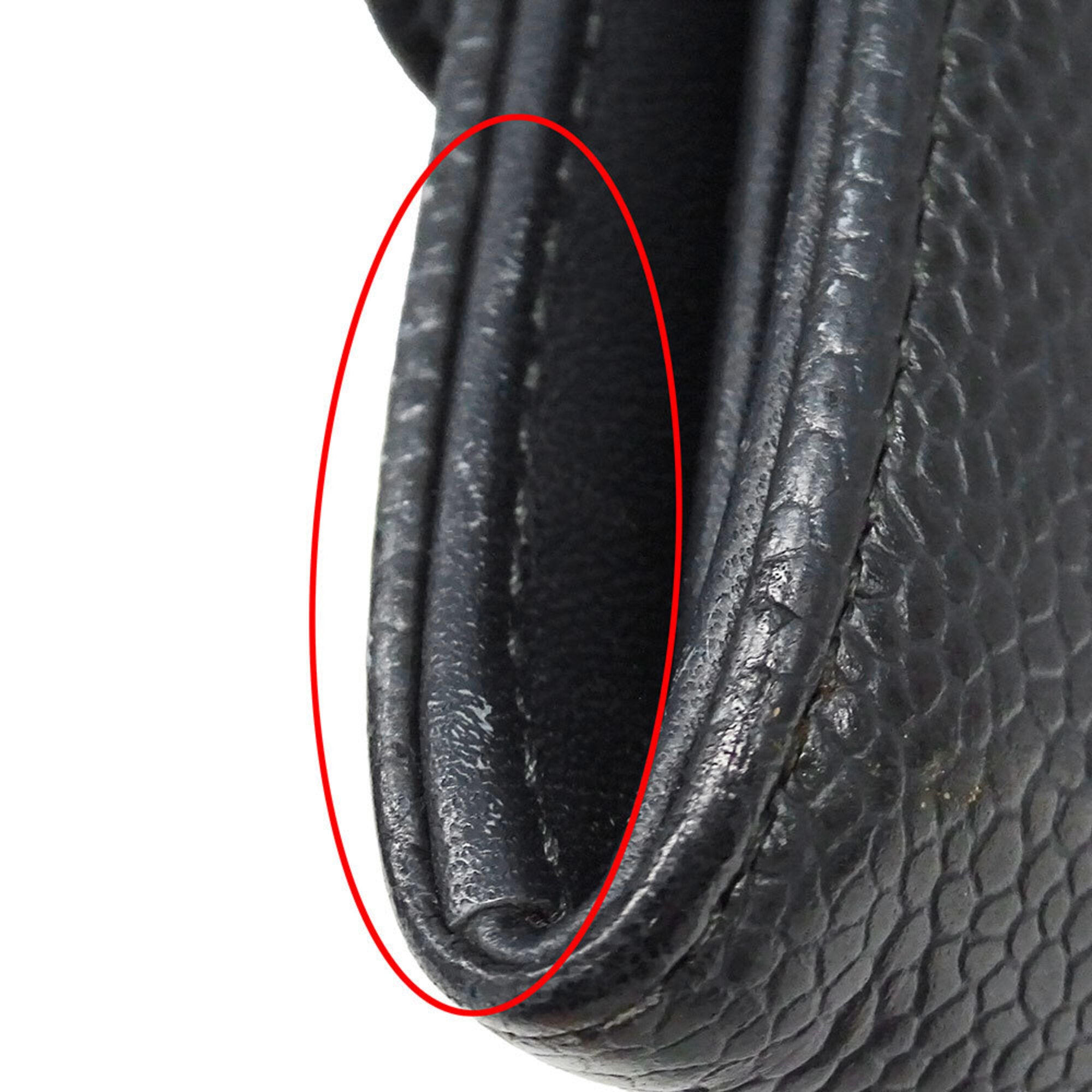 Chanel Charcoal Gray Grained Calfskin (Pre-Owned)