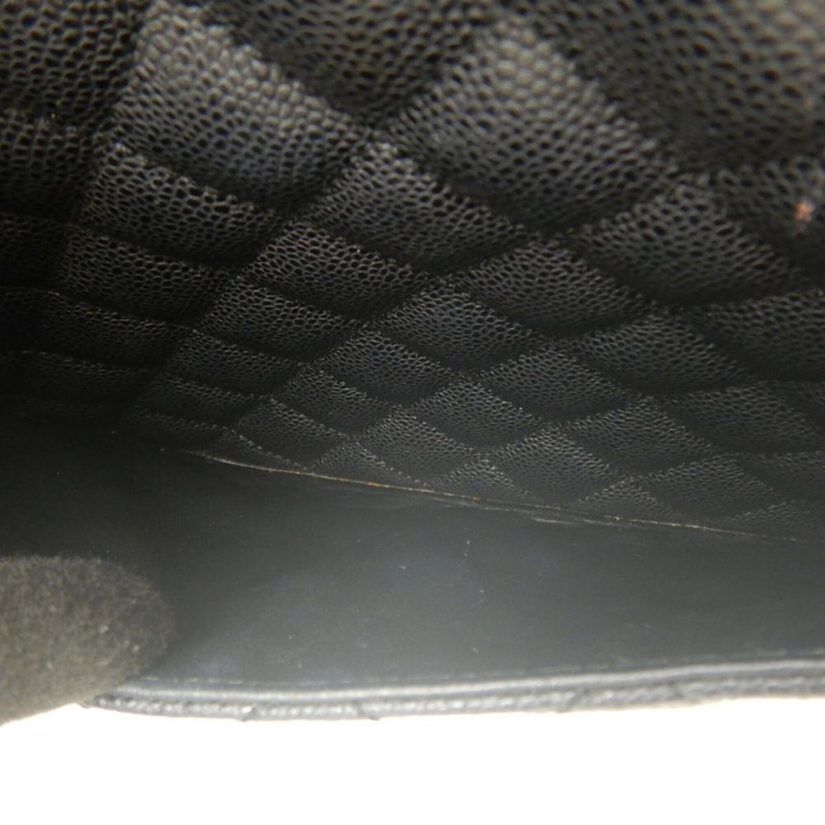 Chanel Black Grained Calfskin Tote Bag (Pre-Owned)