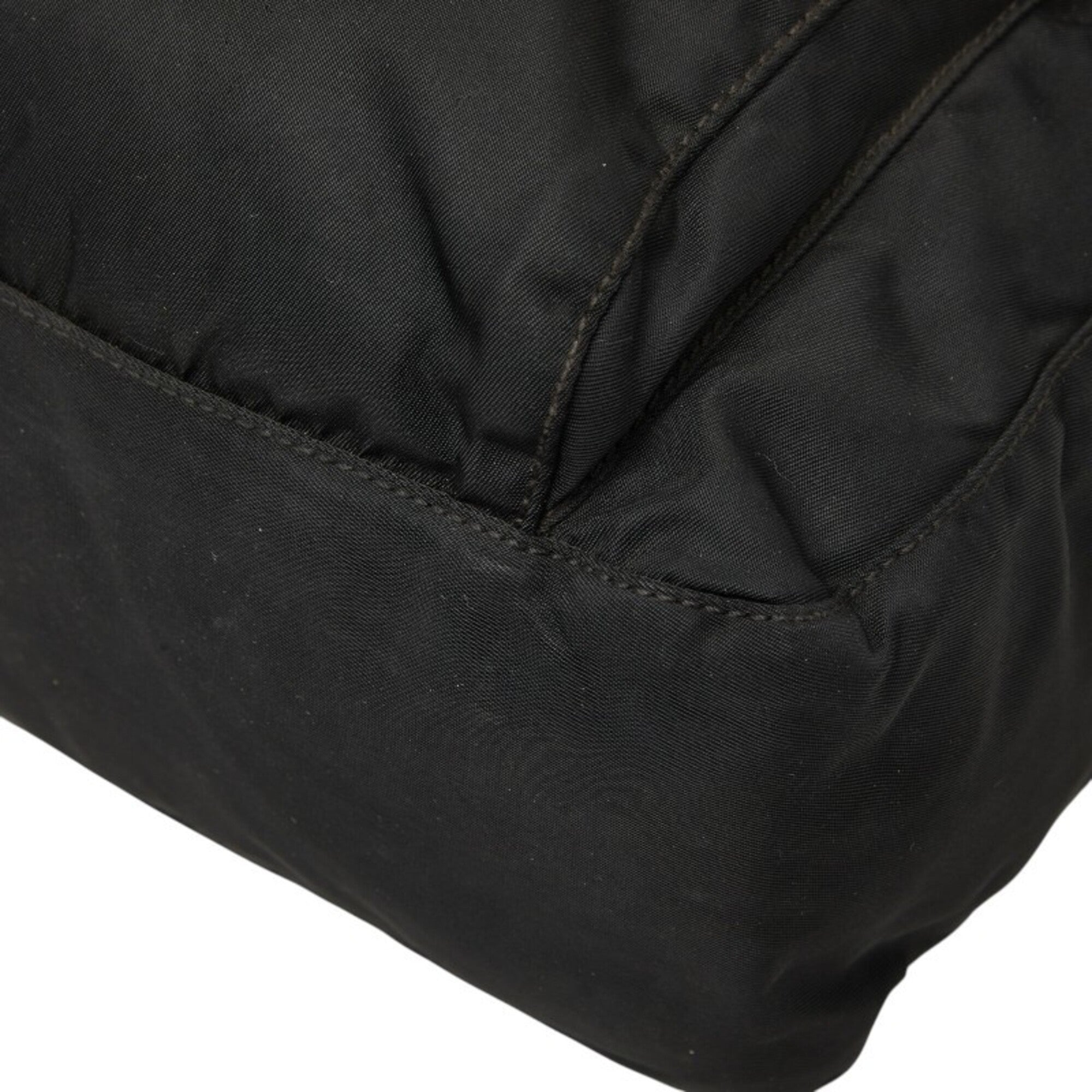 Prada Black Nylon Leather Shoulder Bag (Pre-Owned)