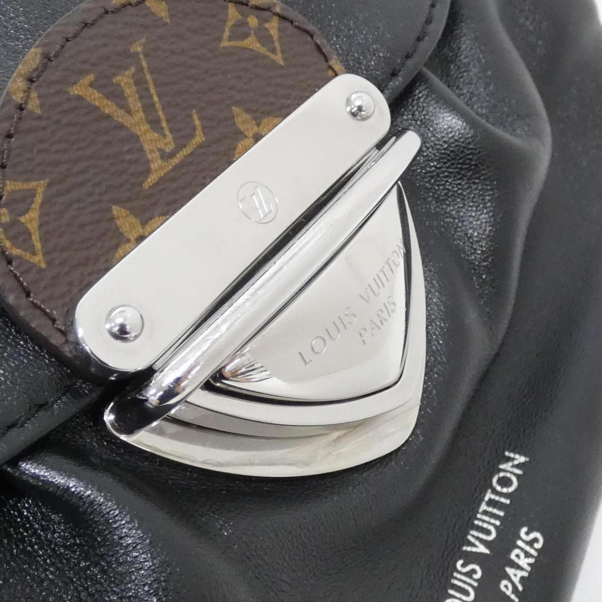 Louis Vuitton Black Leather Shoulder Bag (Pre-Owned)